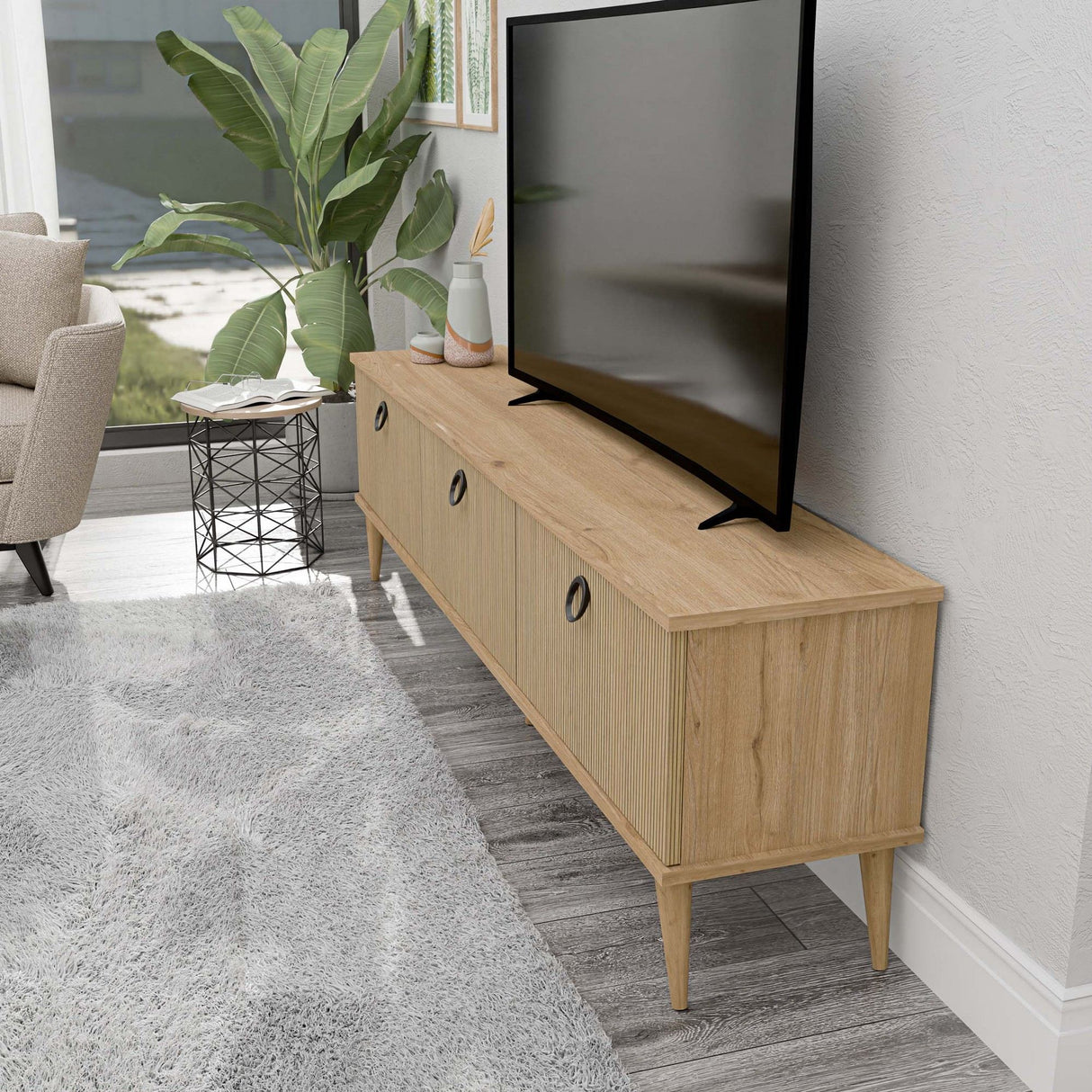 Comodă TV Lexus 1372, Stejar, 180x35x53 cm