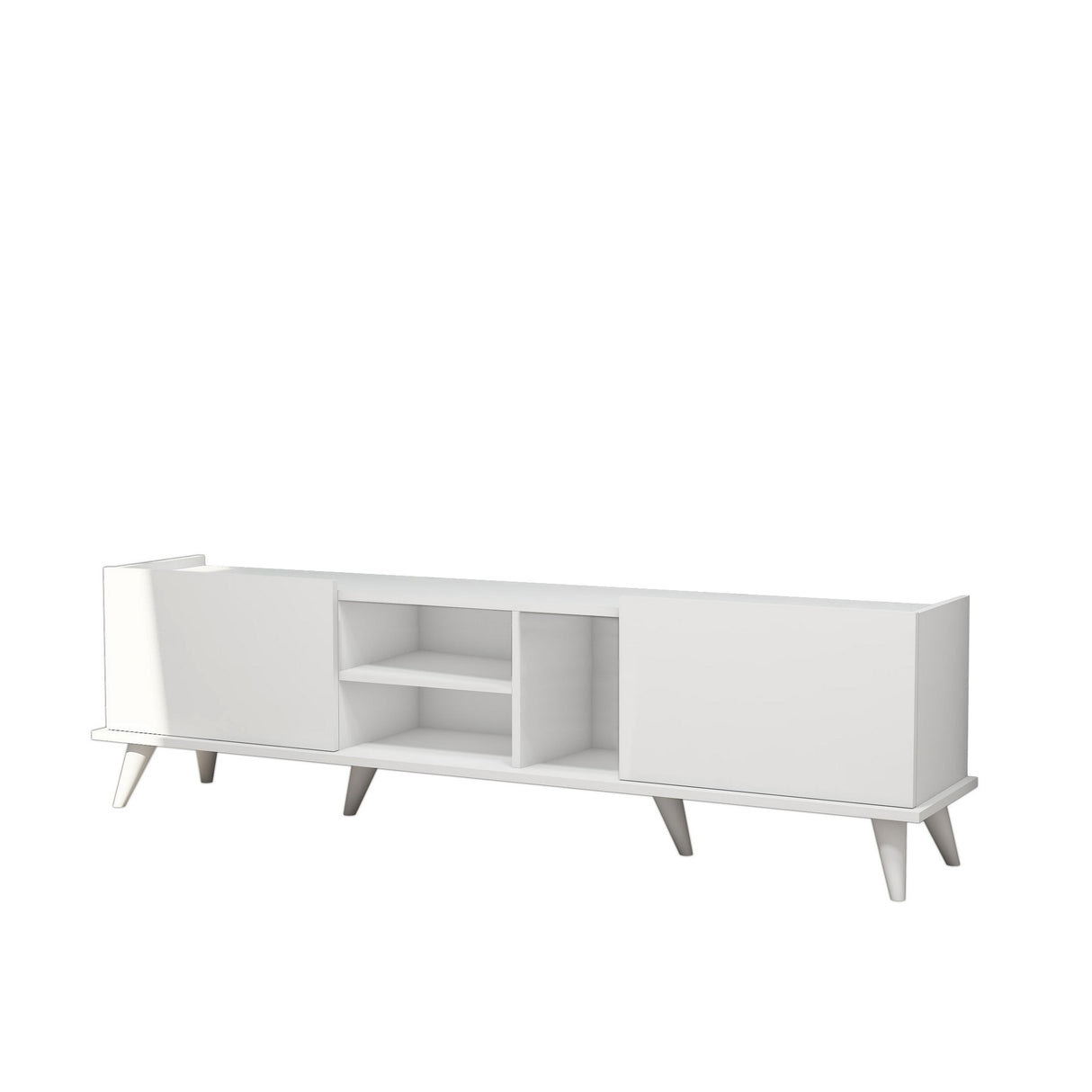 Comodă TV Elegante 1320, Alb, 180x34x52 cm