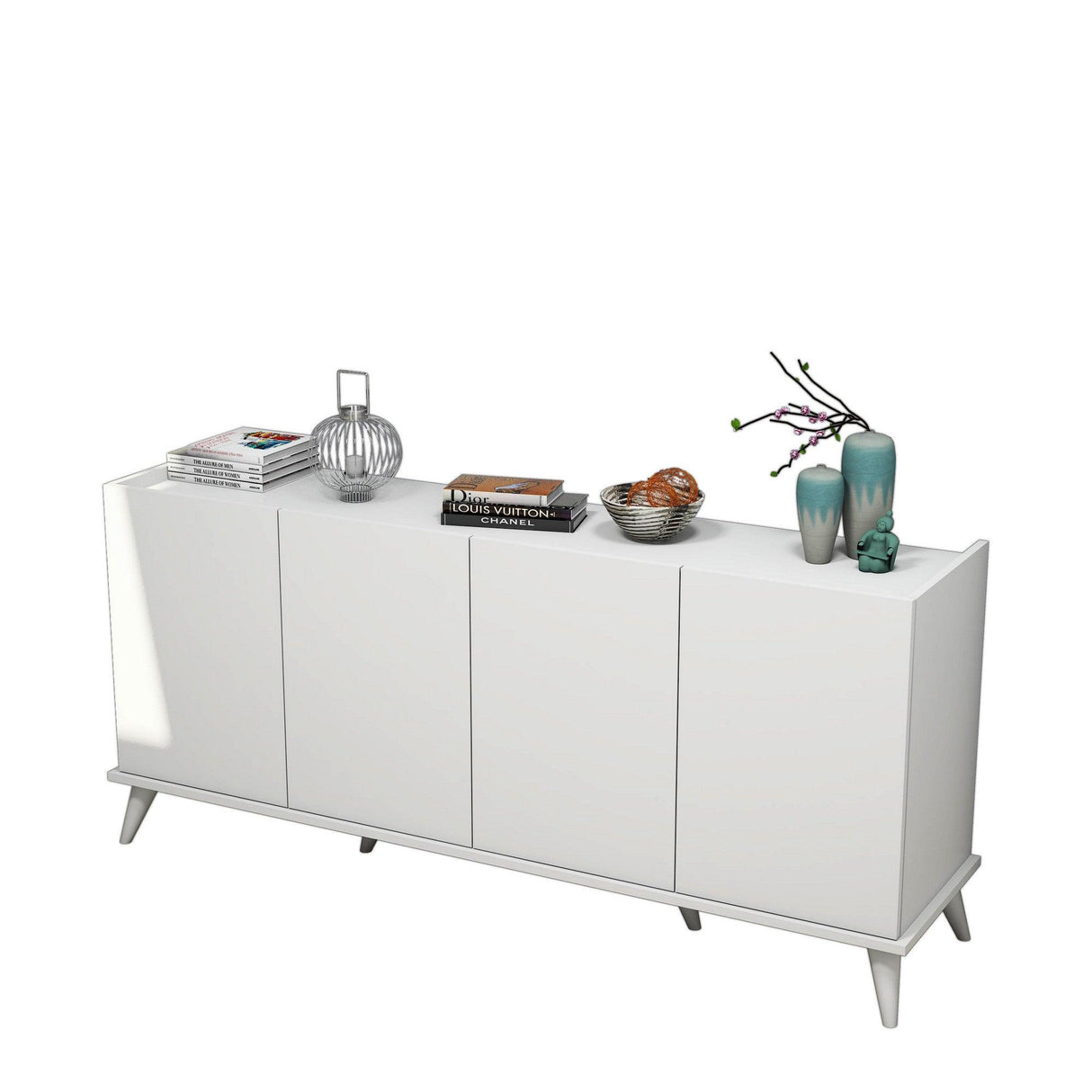 Consolă Elegante Console, Nuc, 180x81x45 cm - Alb, SKU 389MZA1126