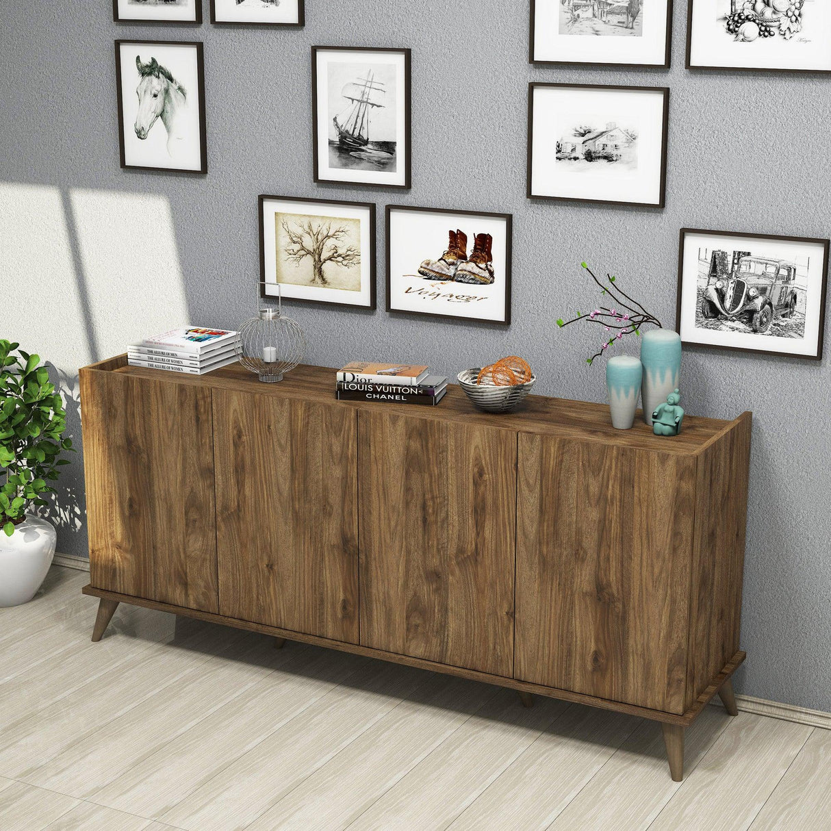 Consolă Elegante Console, Nuc, 180x81x45 cm - Nuc, SKU 389MZA1126