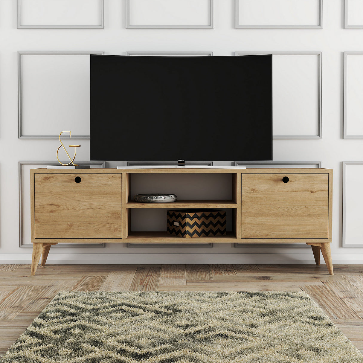 Comodă TV Dolce 1122, Stejar, 138x30x43 cm