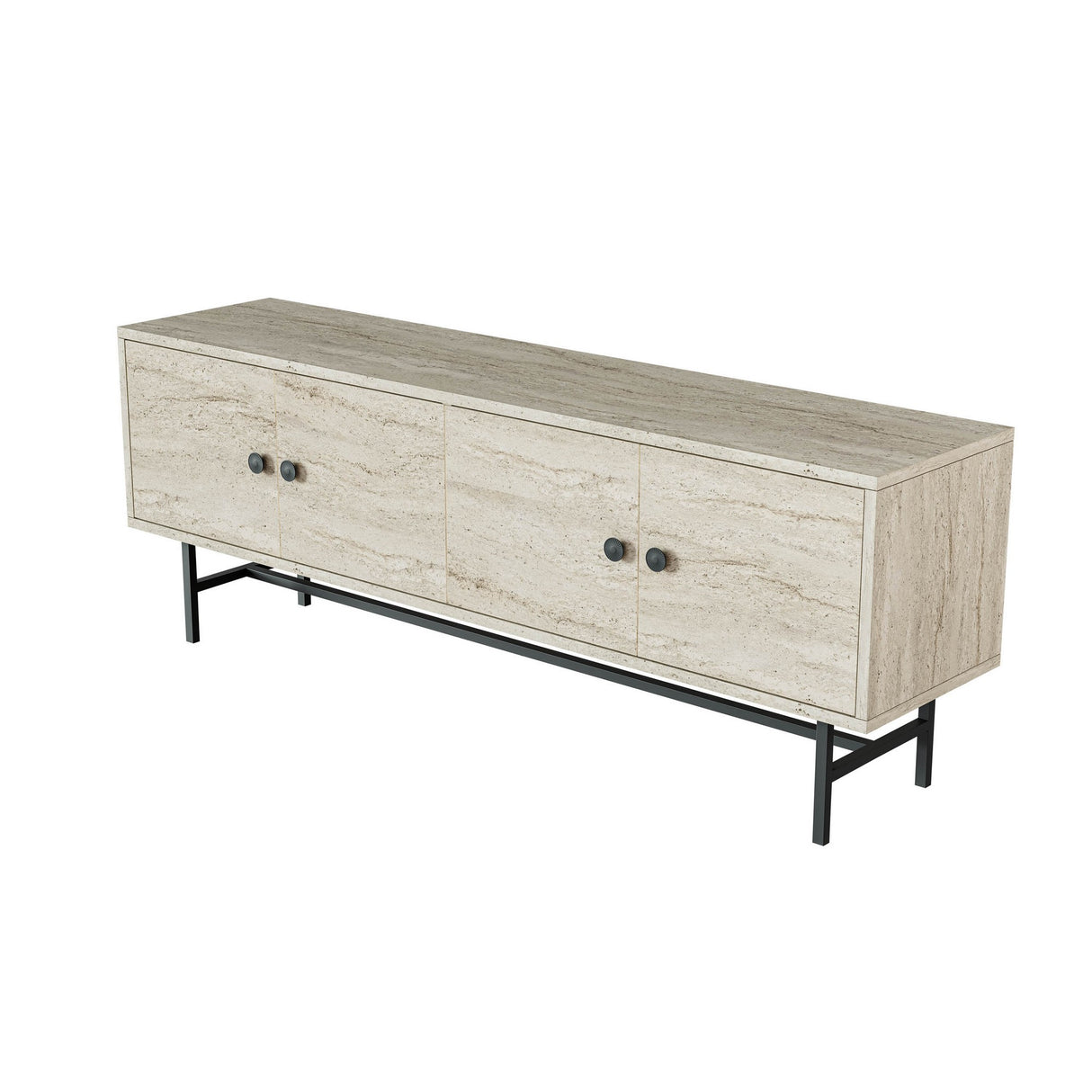 Comodă TV Diamond 4040, Traverten, 150x35x54 cm