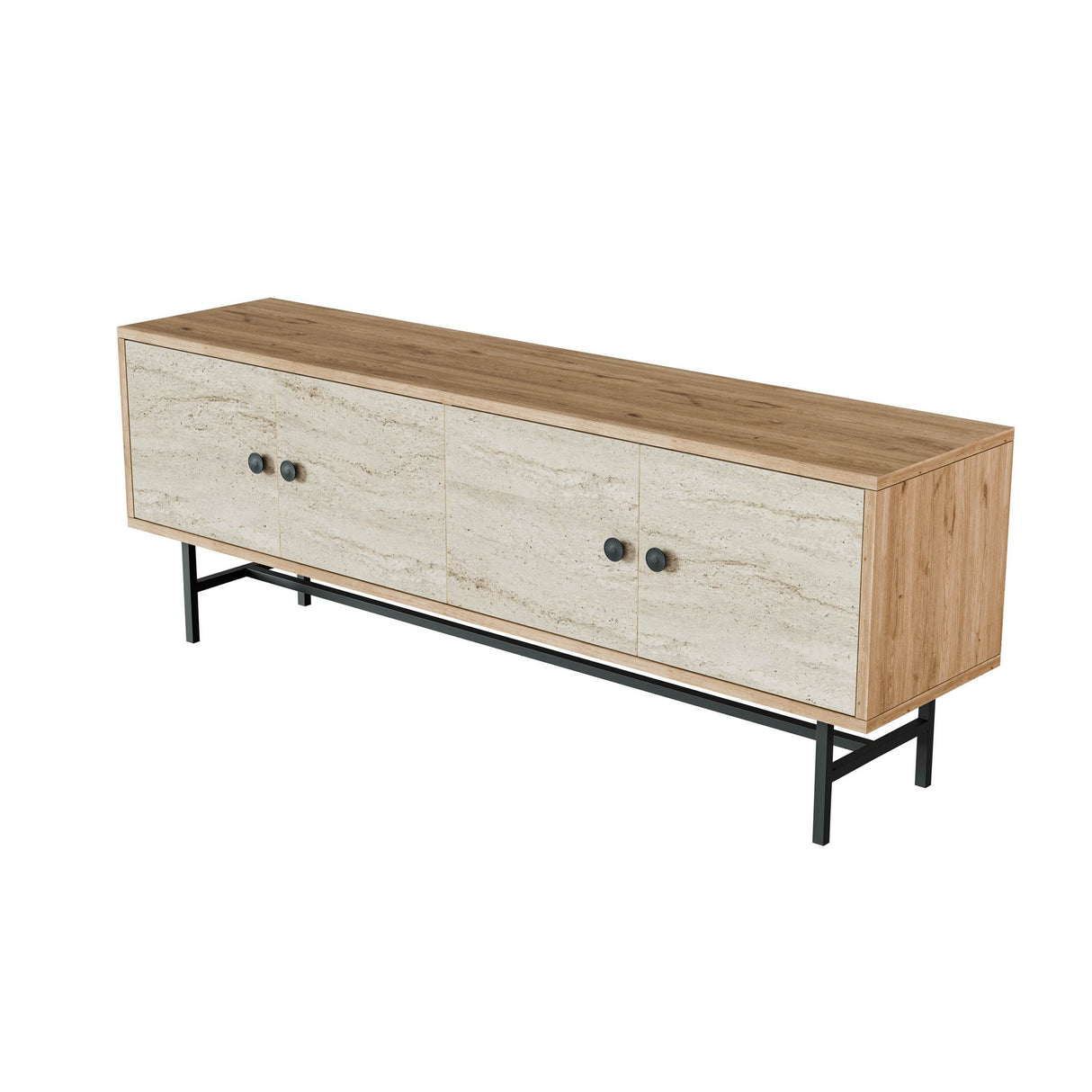 Comodă TV Diamond 4042, Stejar - Travertin, 150x35x54 cm