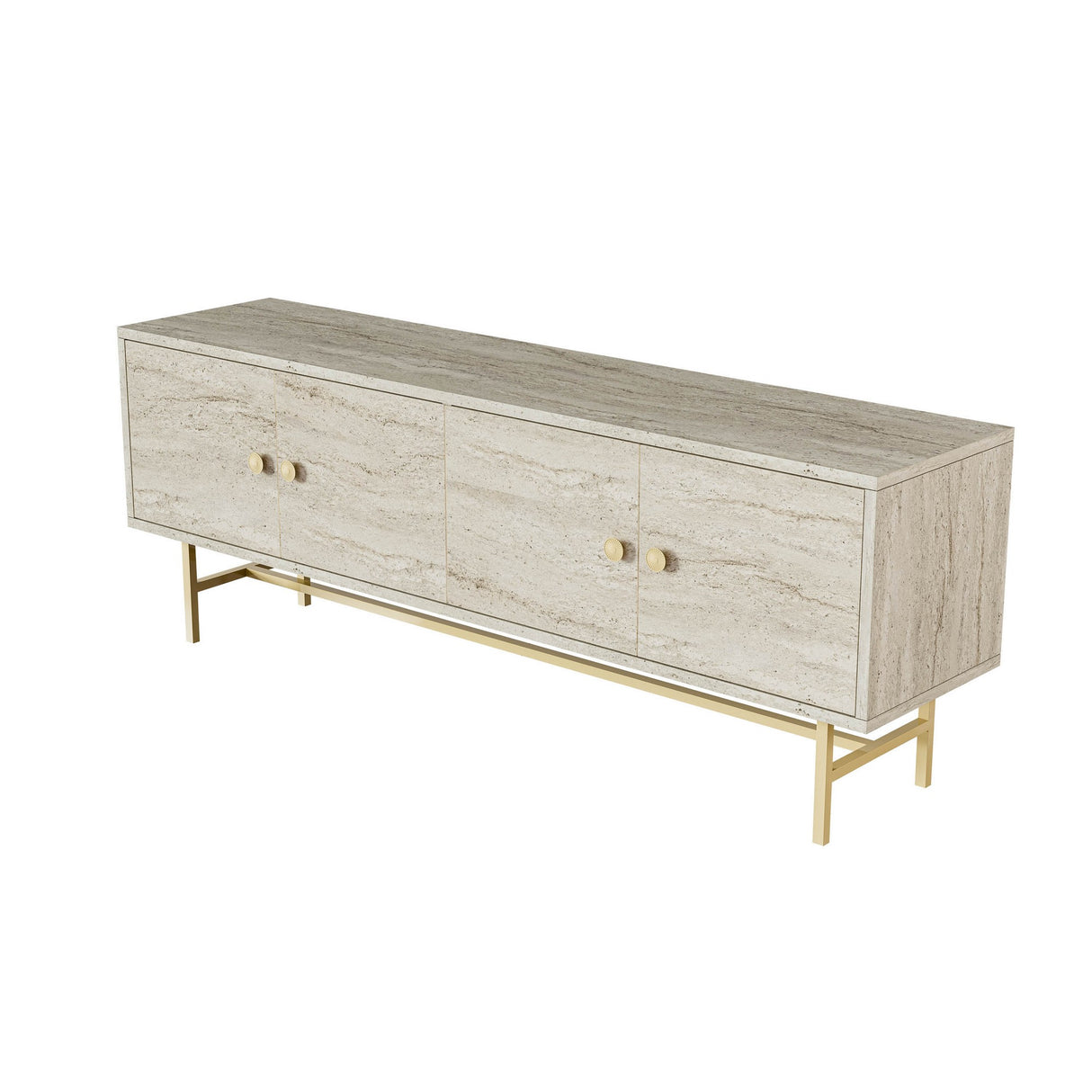 Comodă TV Diamond 4046, Traverten, 150x35x54 cm