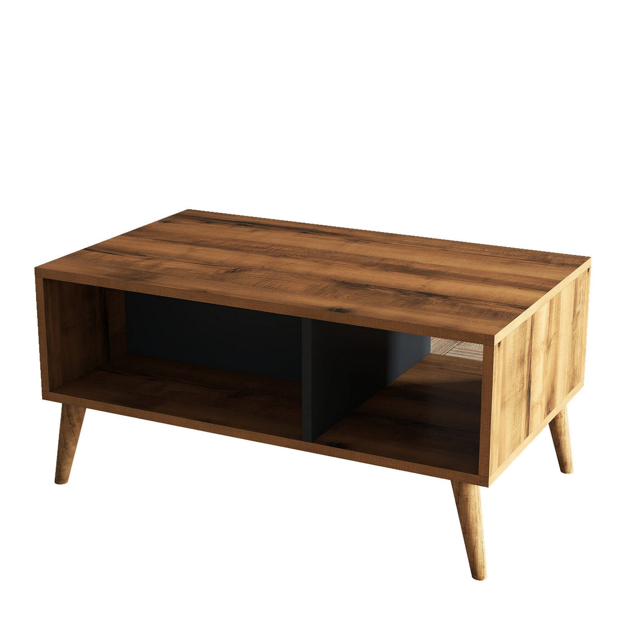 Set mobilă pentru sufragerie Set 1581-2070, Nuc - Antracit, 180x35x53 cm
