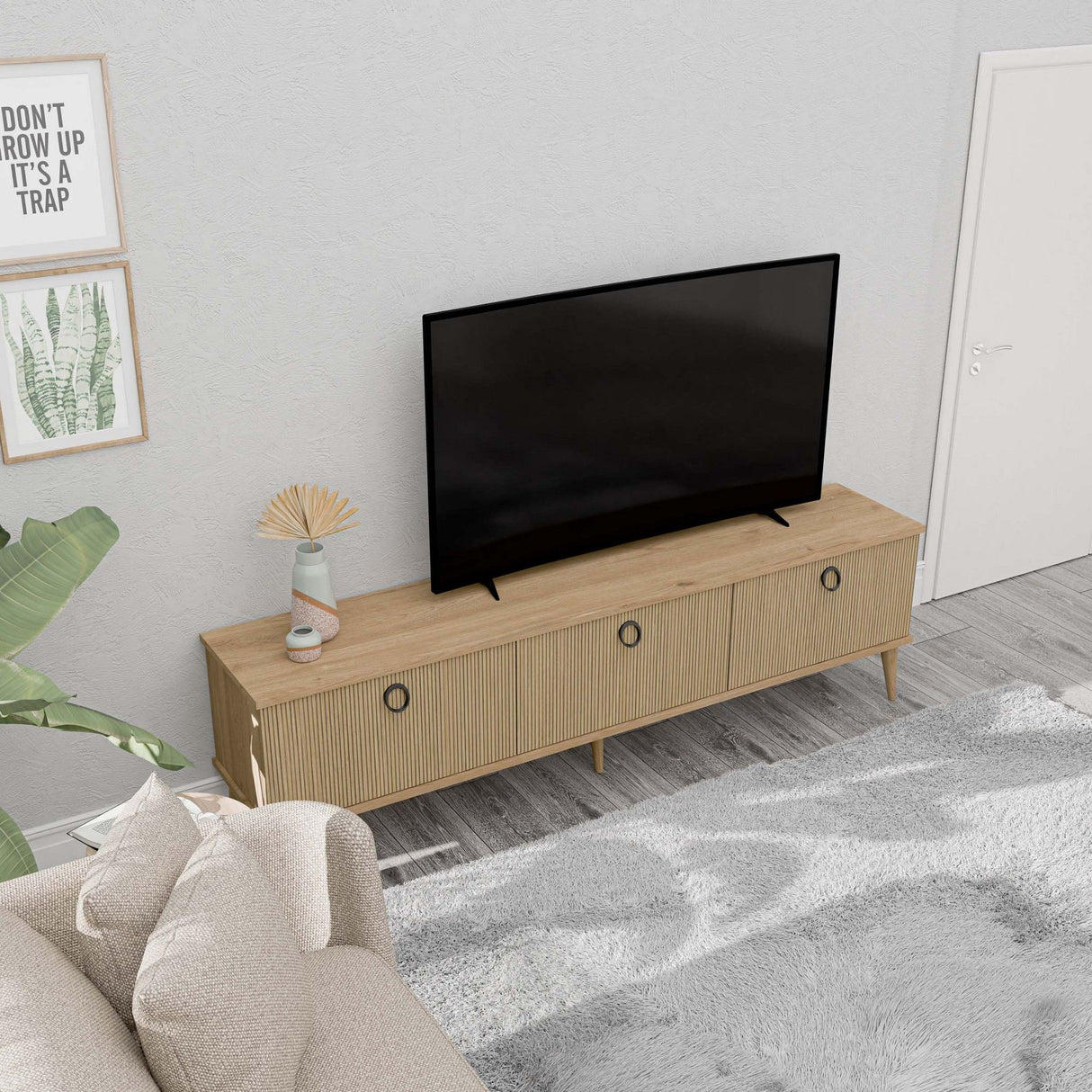 Comodă TV Lexus 1372, Stejar, 180x35x53 cm