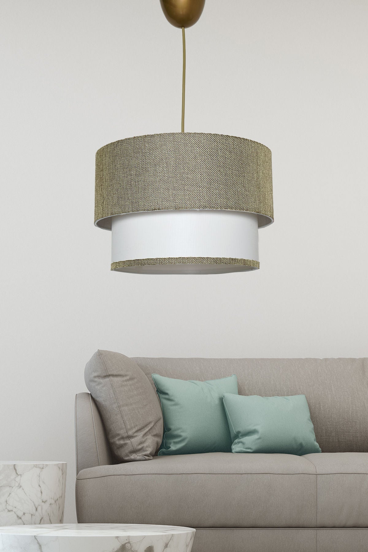 Lustră Tubol, Diverse culori, 30x30 cm - Verde - Alb | SKU: 390FLH1663 | Lustră Tubol, 30x30 cm, varianta Verde - Alb, produs pentru amenajarea locuinței, disponibil online în România la CasaMob