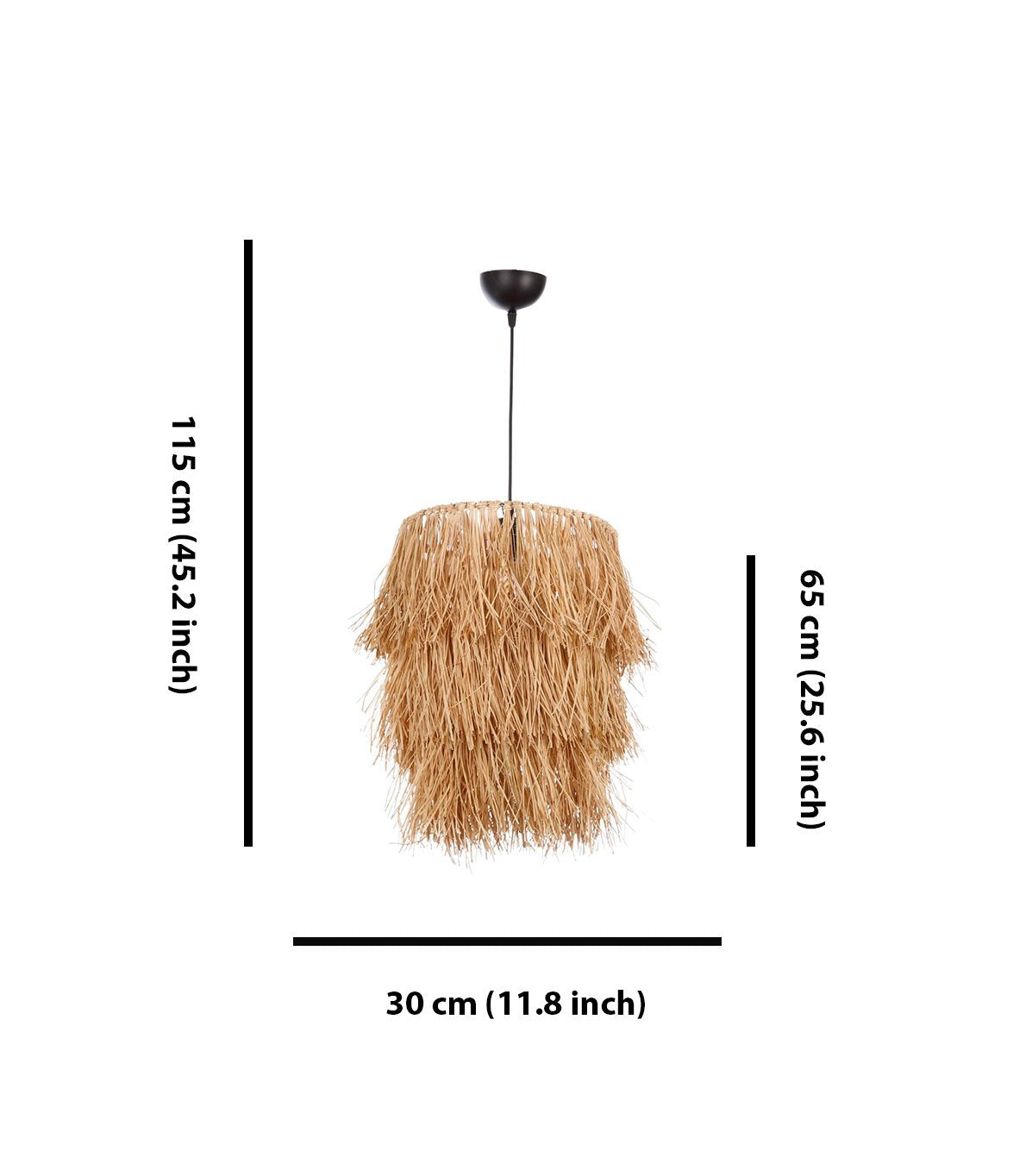Lustră Tassel, Natur, Ø30x115 cm