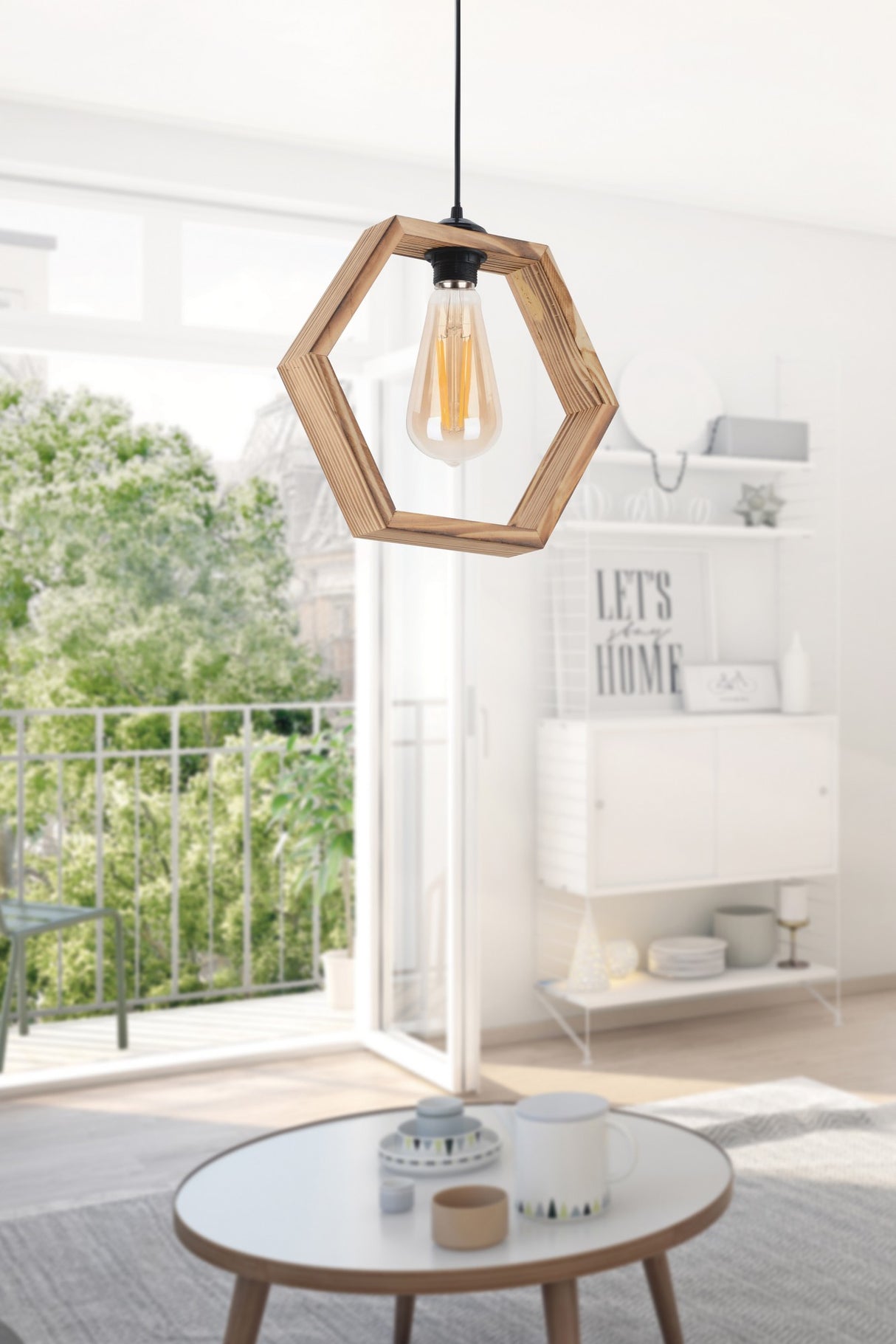 Lustră Hexagon Natural, Natur