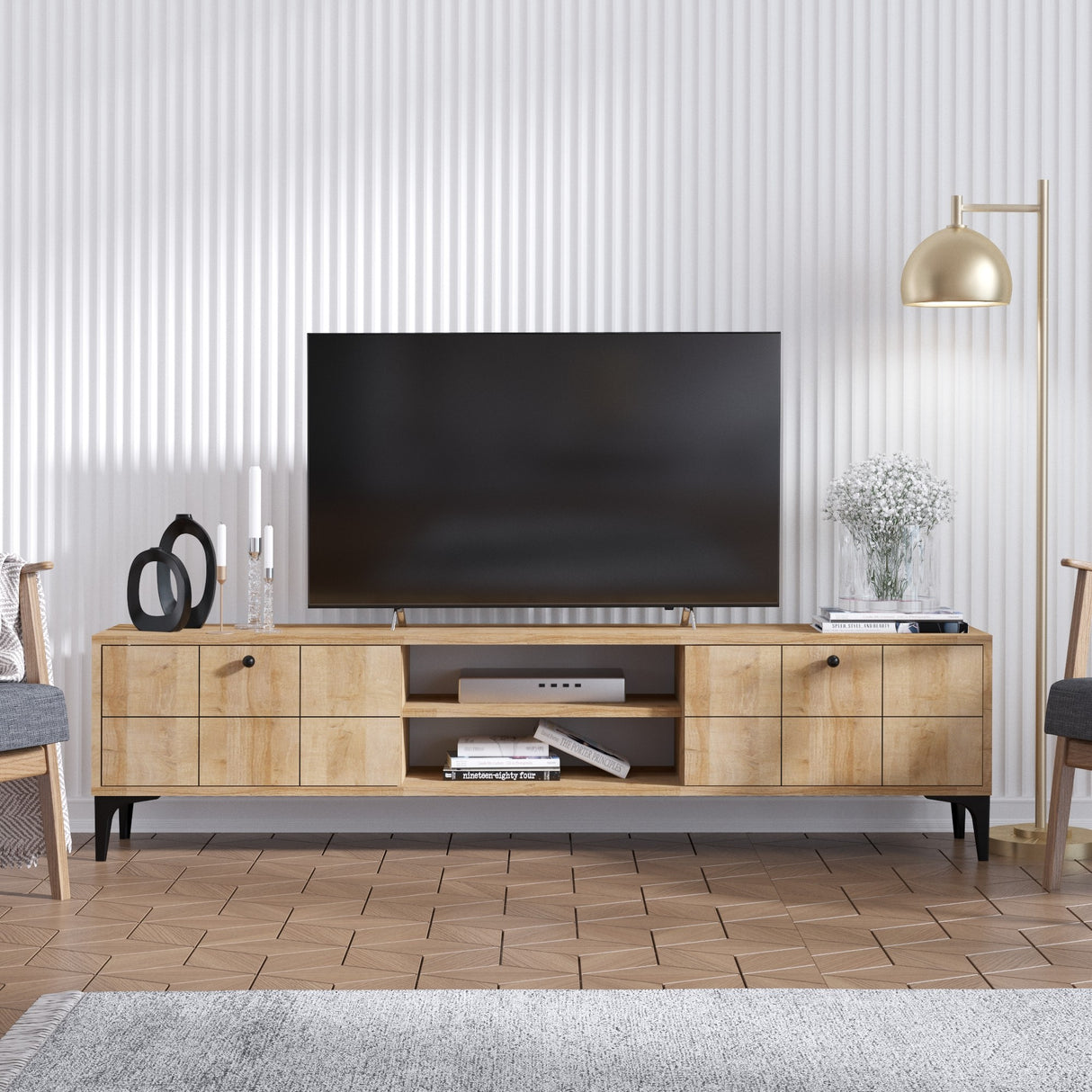 Comodă TV Hera, Stejar, 180x31x55 cm
