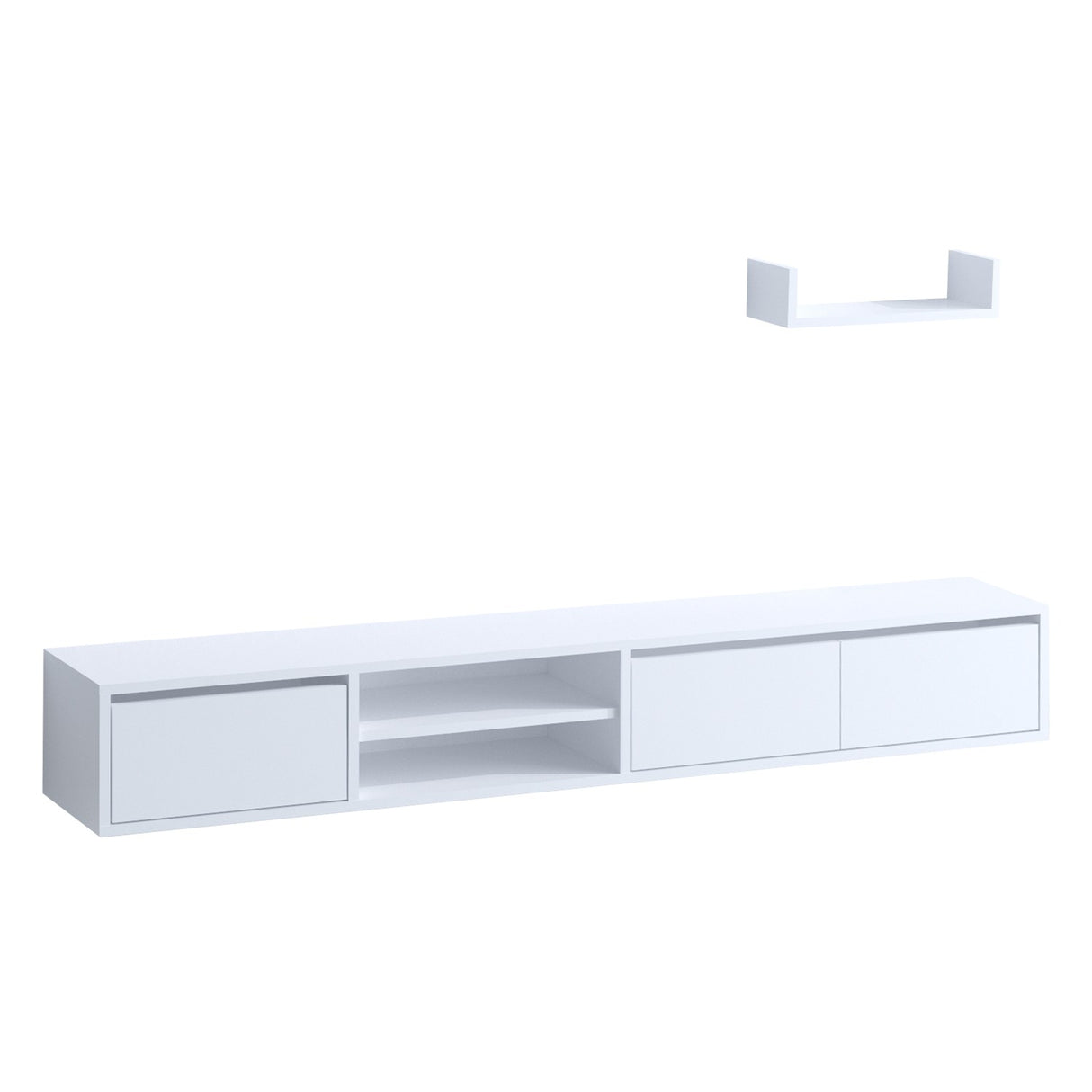 Comodă TV Alcor, Alb, 40x15x12 cm