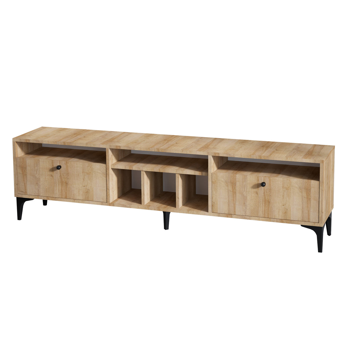 Comodă TV Robb, Stejar, 180x35x52 cm