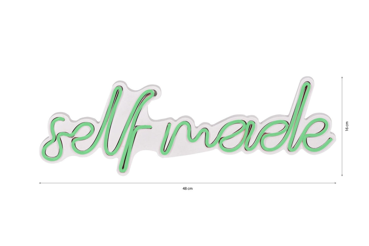 Lampă neon Self Made, Diverse culori, 48x16x2 cm - Verde | SKU: 395NGR1715 | Lampă neon Self Made, 48x16x2 cm, varianta Verde, produs pentru amenajarea locuinței, disponibil online în România la CasaMob
