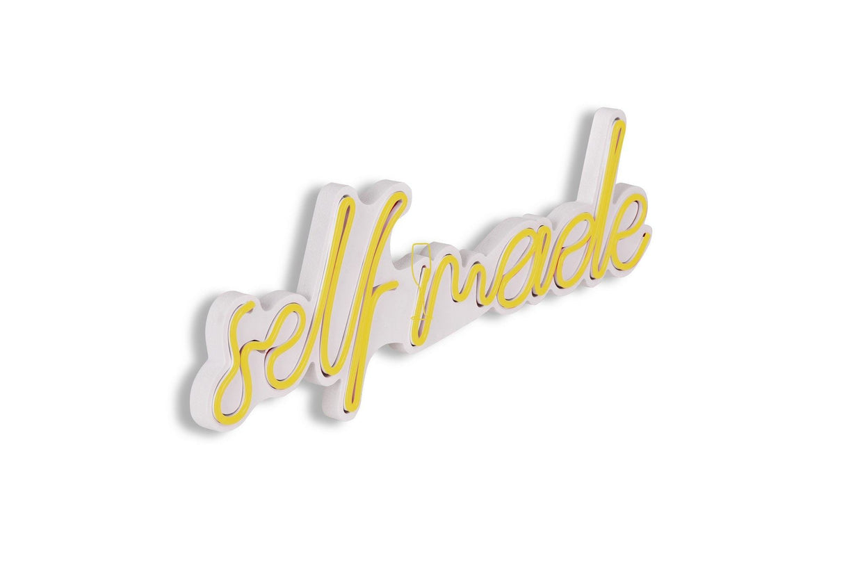 Lampă neon Self Made, Diverse culori, 48x16x2 cm - Galben | SKU: 395NGR1716 | Lampă neon Self Made, 48x16x2 cm, varianta Galben, produs pentru amenajarea locuinței, disponibil online în România la CasaMob