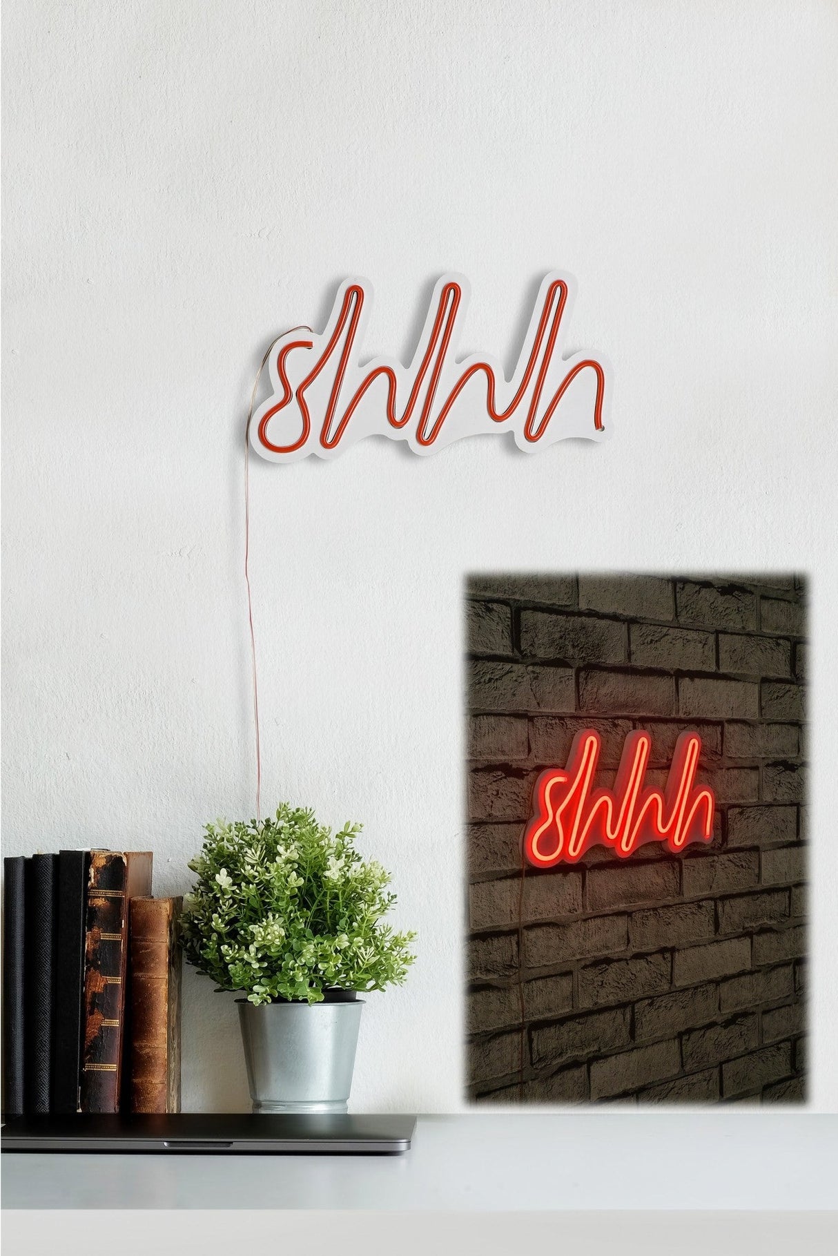 Lampă neon Shhh, Diverse culori, 34x17x2 cm - Roșu | SKU: 395NGR1723 | Lampă neon Shhh, 34x17x2 cm, varianta Roșu, produs pentru amenajarea locuinței, disponibil online în România la CasaMob