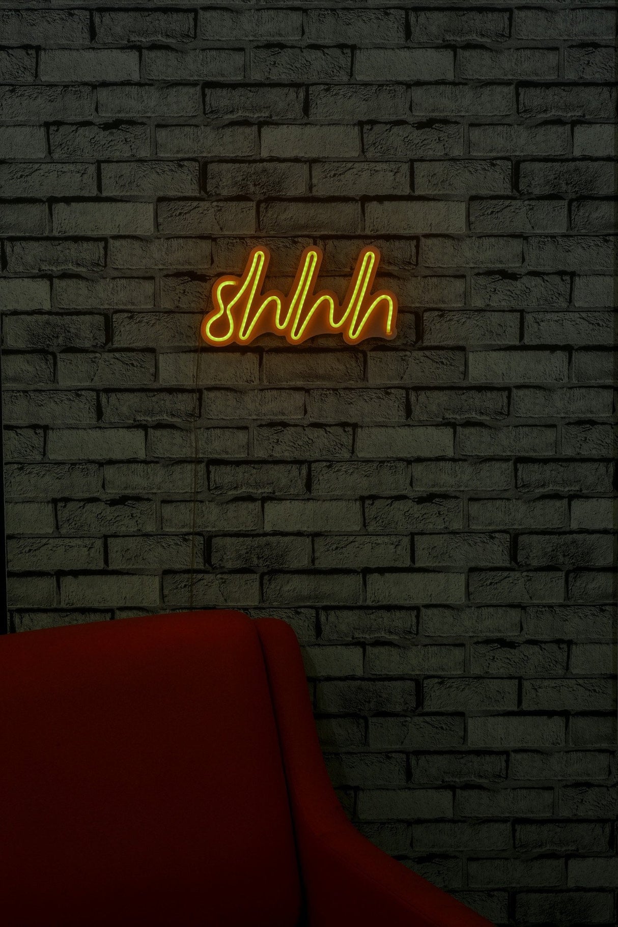Lampă neon Shhh, Diverse culori, 34x17x2 cm - Galben | SKU: 395NGR1726 | Lampă neon Shhh, 34x17x2 cm, varianta Galben, produs pentru amenajarea locuinței, disponibil online în România la CasaMob