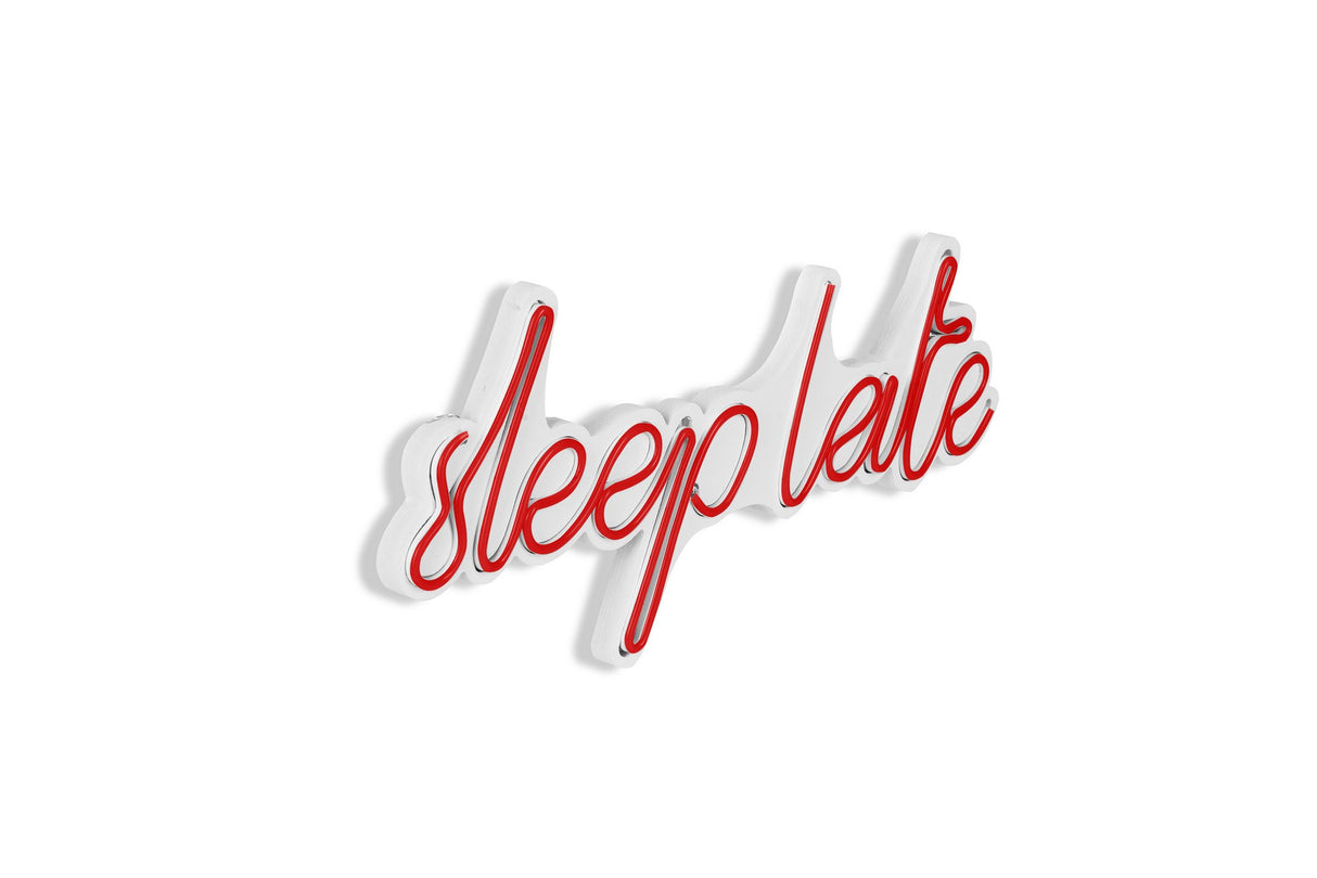 Lampă neon Sleep Late, Diverse culori, 46x20x2 cm - Roșu | SKU: 395NGR1728 | Lampă neon Sleep Late, 46x20x2 cm, varianta Roșu, produs pentru amenajarea locuinței, disponibil online în România la CasaMob