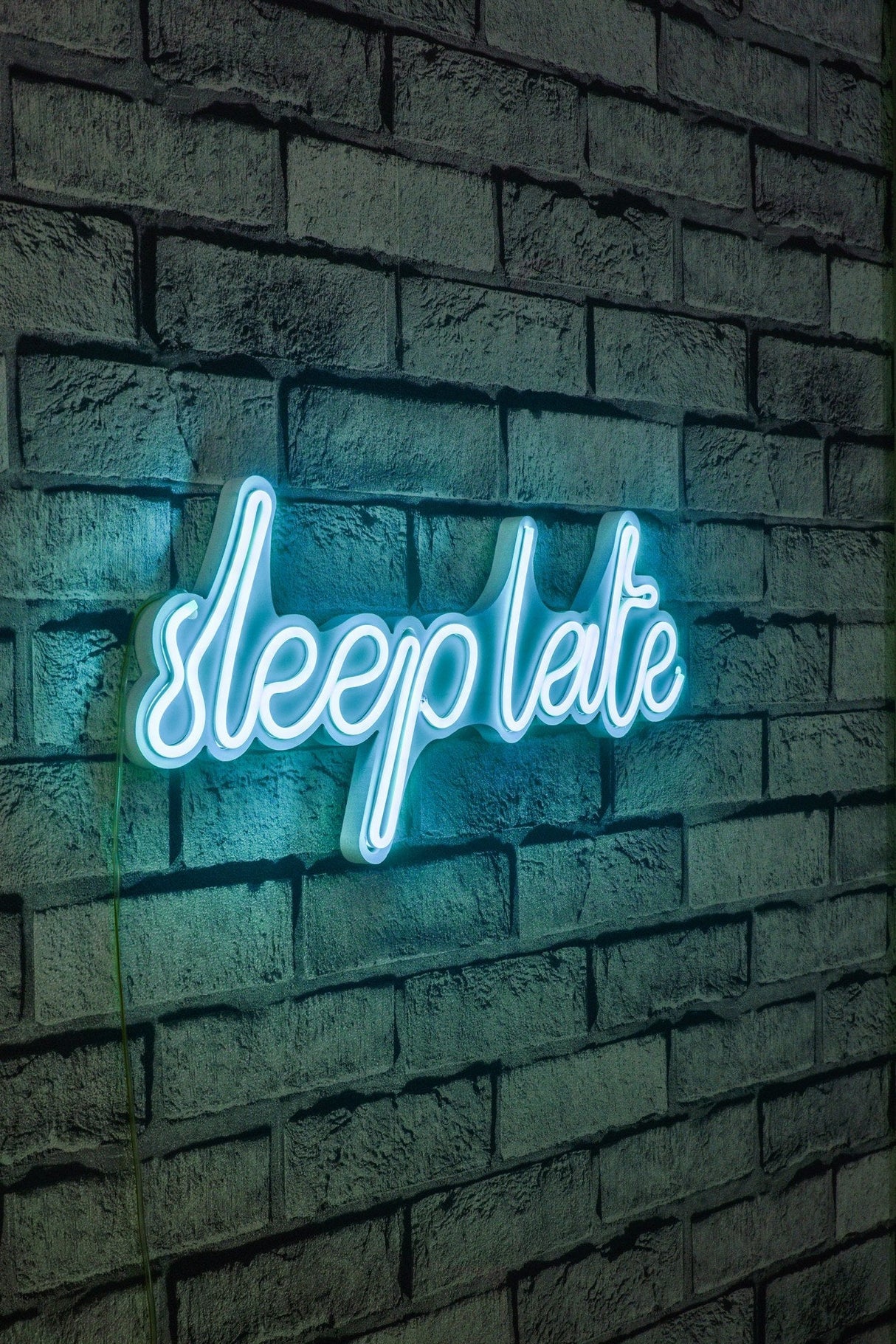 Lampă neon Sleep Late, Diverse culori, 46x20x2 cm - Albastru | SKU: 395NGR1729 | Lampă neon Sleep Late, 46x20x2 cm, varianta Albastru, produs pentru amenajarea locuinței, disponibil online în România la CasaMob