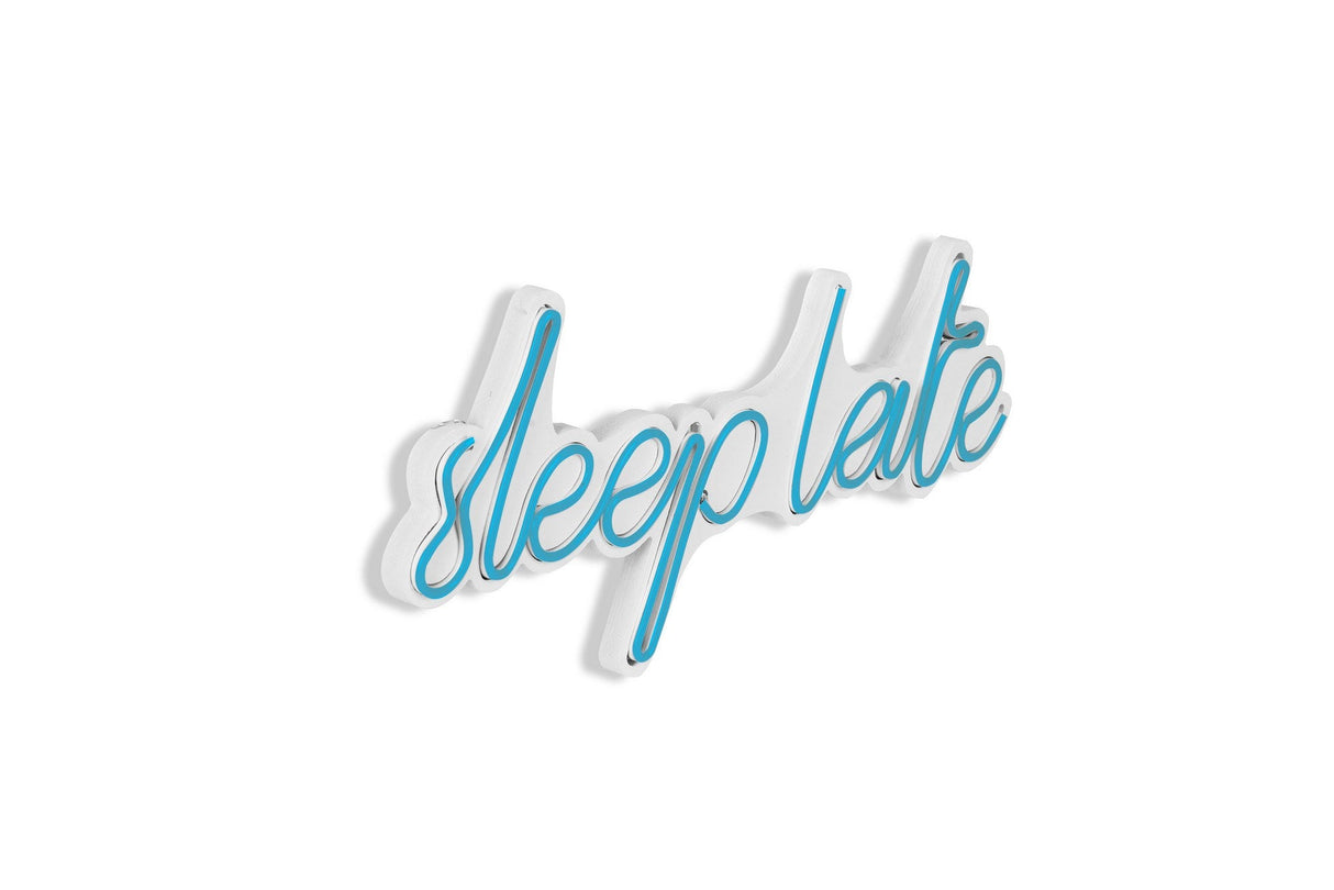 Lampă neon Sleep Late, Diverse culori, 46x20x2 cm - Albastru | SKU: 395NGR1729 | Lampă neon Sleep Late, 46x20x2 cm, varianta Albastru, produs pentru amenajarea locuinței, disponibil online în România la CasaMob