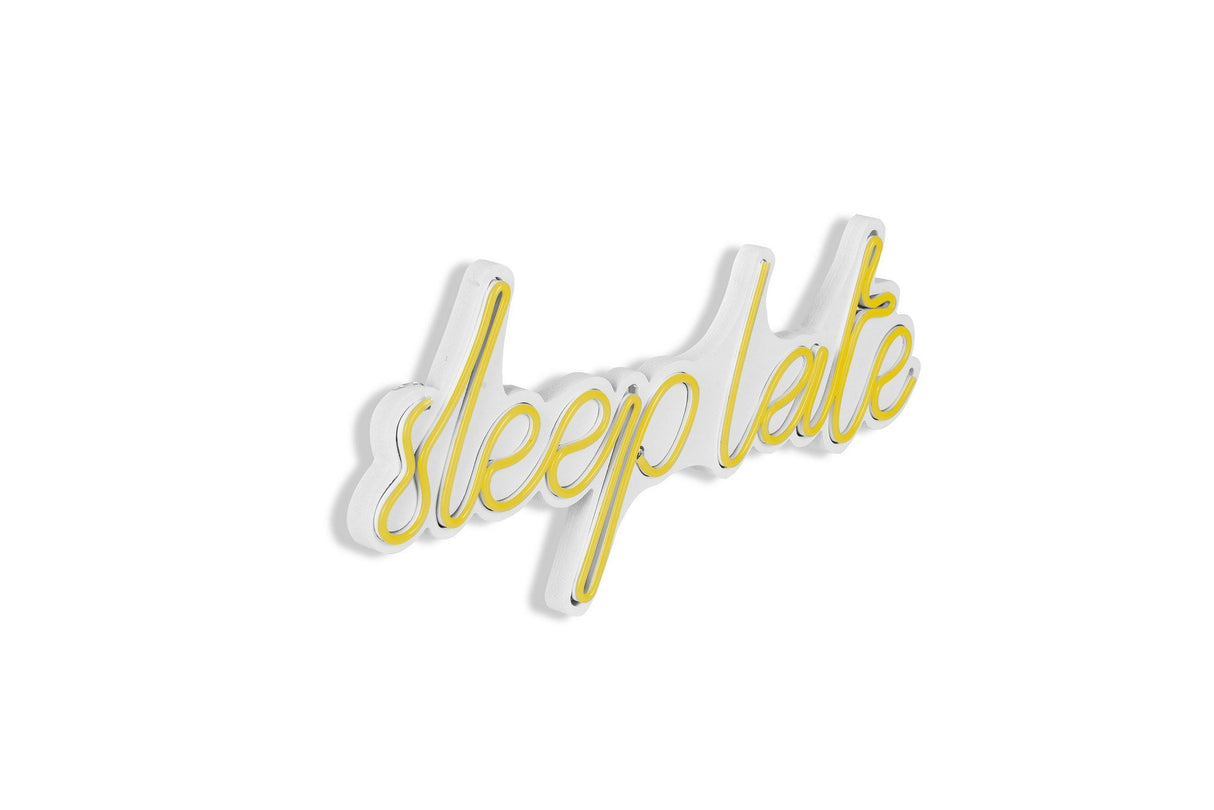 Lampă neon Sleep Late, Diverse culori, 46x20x2 cm - Galben | SKU: 395NGR1731 | Lampă neon Sleep Late, 46x20x2 cm, varianta Galben, produs pentru amenajarea locuinței, disponibil online în România la CasaMob
