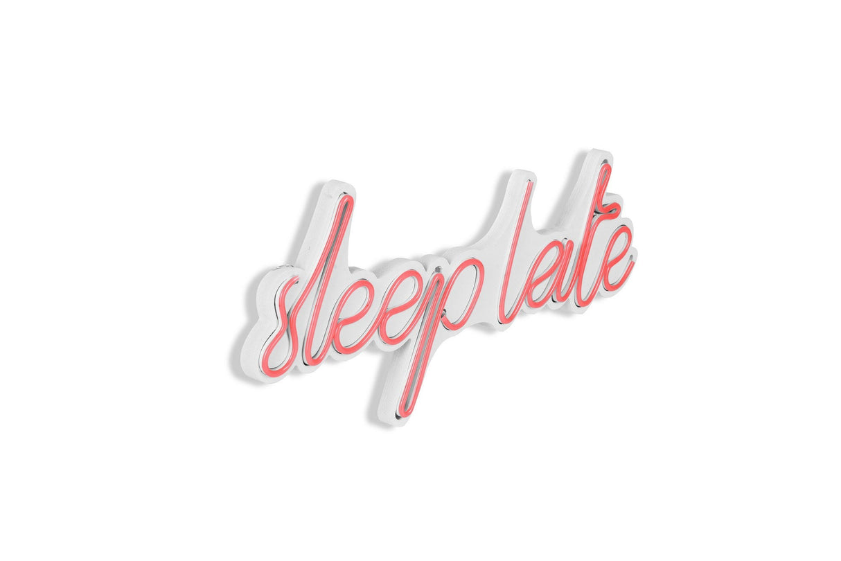 Lampă neon Sleep Late, Diverse culori, 46x20x2 cm - Roz | SKU: 395NGR1732 | Lampă neon Sleep Late, 46x20x2 cm, varianta Roz, produs pentru amenajarea locuinței, disponibil online în România la CasaMob
