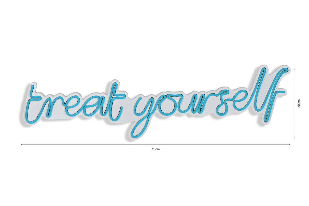 Lampă neon Treat Yourself, Diverse culori, 71x20x2 cm - Albastru | SKU: 395NGR1743 | Lampă neon Treat Yourself, 71x20x2 cm, varianta Albastru, produs pentru amenajarea locuinței, disponibil online în România la CasaMob