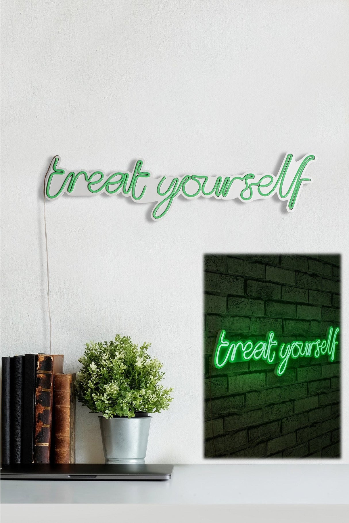 Lampă neon Treat Yourself, Diverse culori, 71x20x2 cm - Verde | SKU: 395NGR1744 | Lampă neon Treat Yourself, 71x20x2 cm, varianta Verde, produs pentru amenajarea locuinței, disponibil online în România la CasaMob