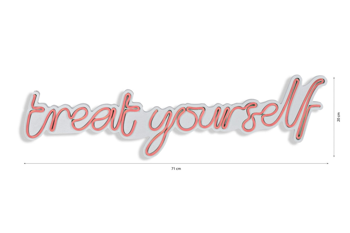 Lampă neon Treat Yourself, Diverse culori, 71x20x2 cm - Roz | SKU: 395NGR1746 | Lampă neon Treat Yourself, 71x20x2 cm, varianta Roz, produs pentru amenajarea locuinței, disponibil online în România la CasaMob