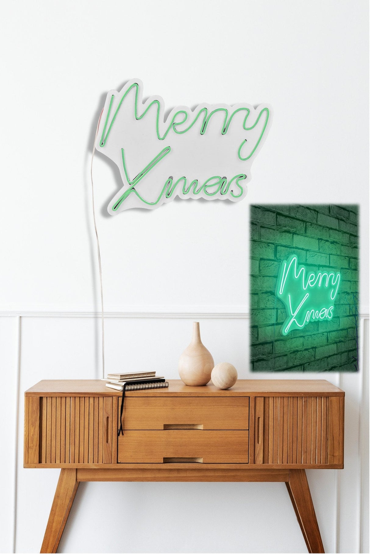 Lampă neon Merry Christmas, Diverse culori, 43x33x2 cm - Verde | SKU: 395NGR1950 | Lampă neon Merry Christmas, 43x33x2 cm, varianta Verde, produs pentru amenajarea locuinței, disponibil online în România la CasaMob