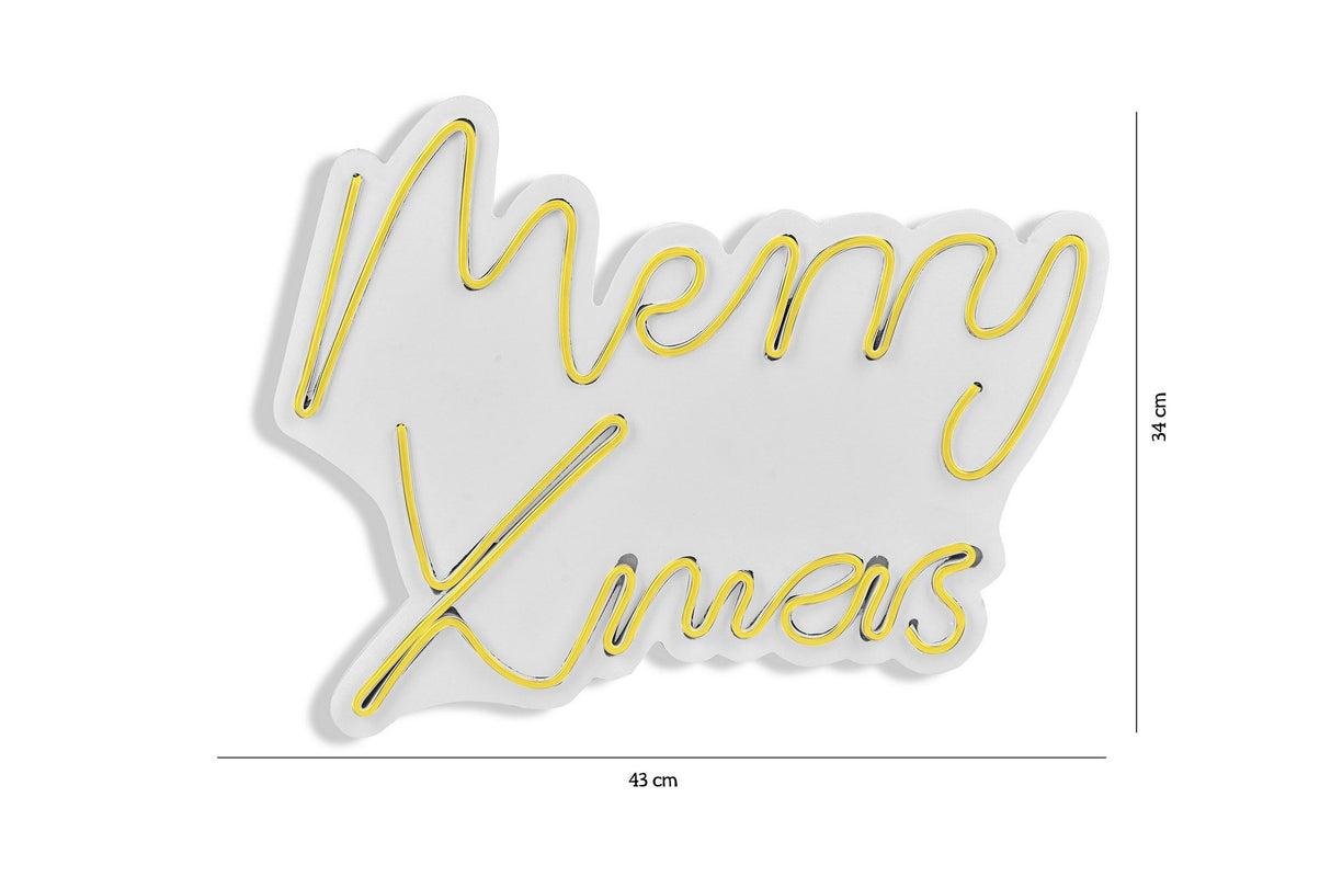 Lampă neon Merry Christmas, Diverse culori, 43x33x2 cm - Galben | SKU: 395NGR1951 | Lampă neon Merry Christmas, 43x33x2 cm, varianta Galben, produs pentru amenajarea locuinței, disponibil online în România la CasaMob