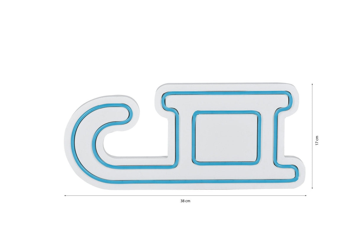 Lampă neon Sled, Diverse culori, 38x17x2 cm - Albastru | SKU: 395NGR1954 | Lampă neon Sled, 38x17x2 cm, varianta Albastru, produs pentru amenajarea locuinței, disponibil online în România la CasaMob