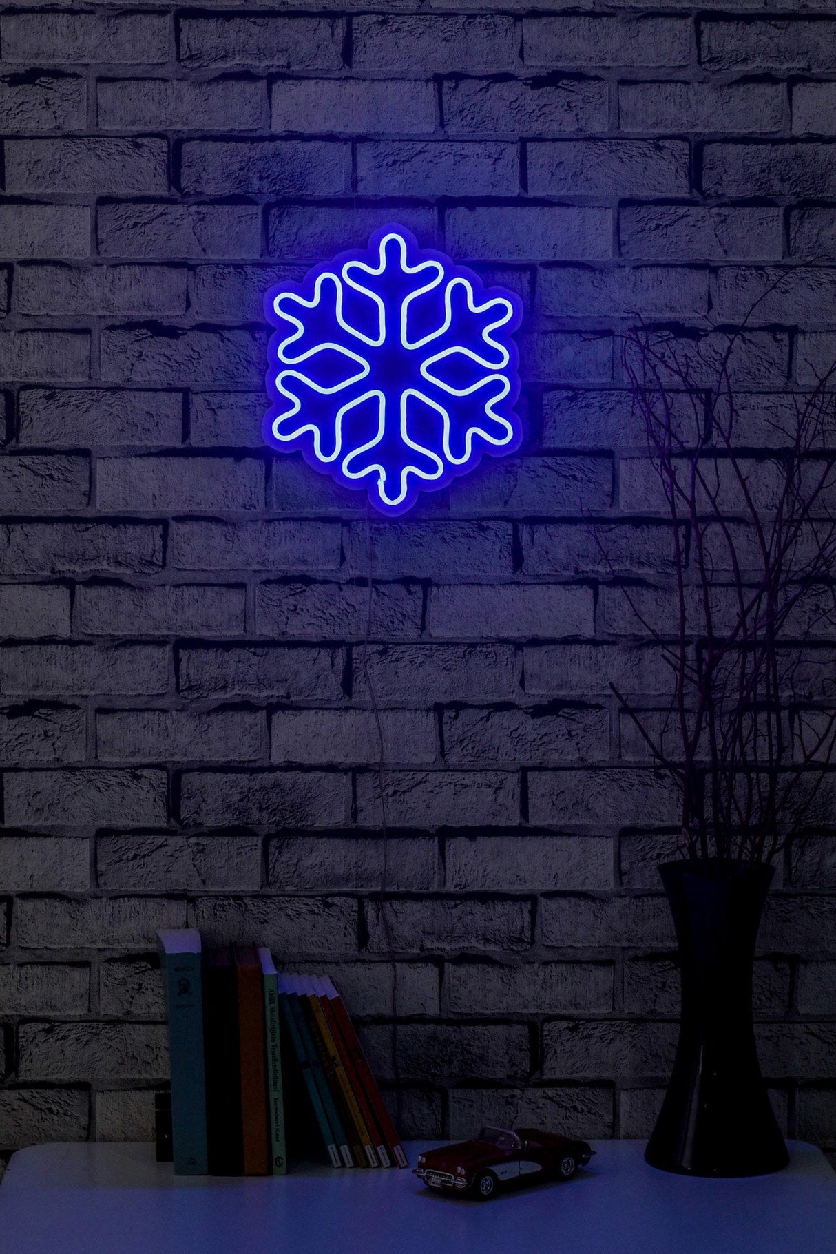 Lampă neon Snowflake, Diverse culori, 30x26x2 cm - Albastru | SKU: 395NGR1959 | Lampă neon Snowflake, 30x26x2 cm, varianta Albastru, produs pentru amenajarea locuinței, disponibil online în România la CasaMob