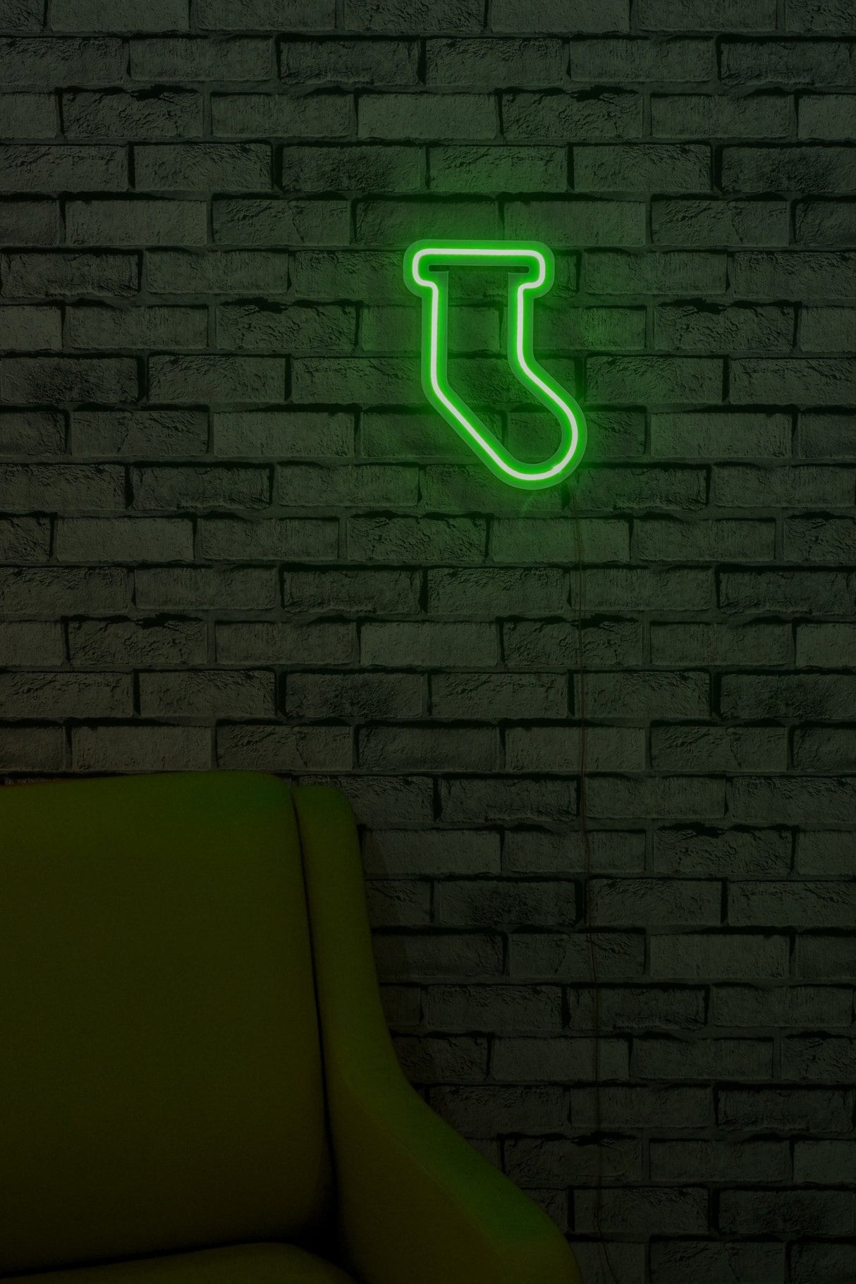 Lampă neon Socks, Diverse culori, 18x24x2 cm - Verde | SKU: 395NGR1965 | Lampă neon Socks, 18x24x2 cm, varianta Verde, produs pentru amenajarea locuinței, disponibil online în România la CasaMob