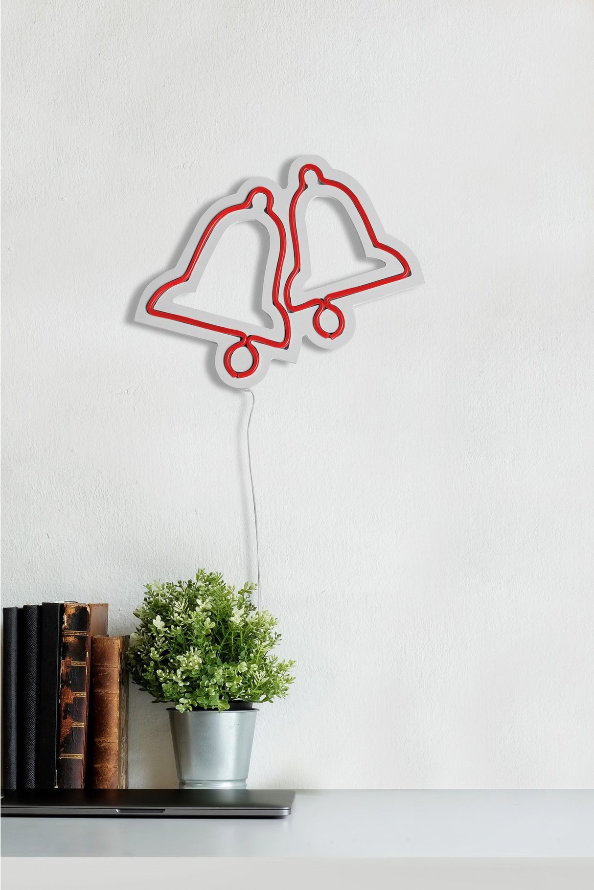 Lampă neon Bells, Diverse culori, 30x24x2 cm - Roșu | SKU: 395NGR1968 | Lampă neon Bells, 30x24x2 cm, varianta Roșu, produs pentru amenajarea locuinței, disponibil online în România la CasaMob