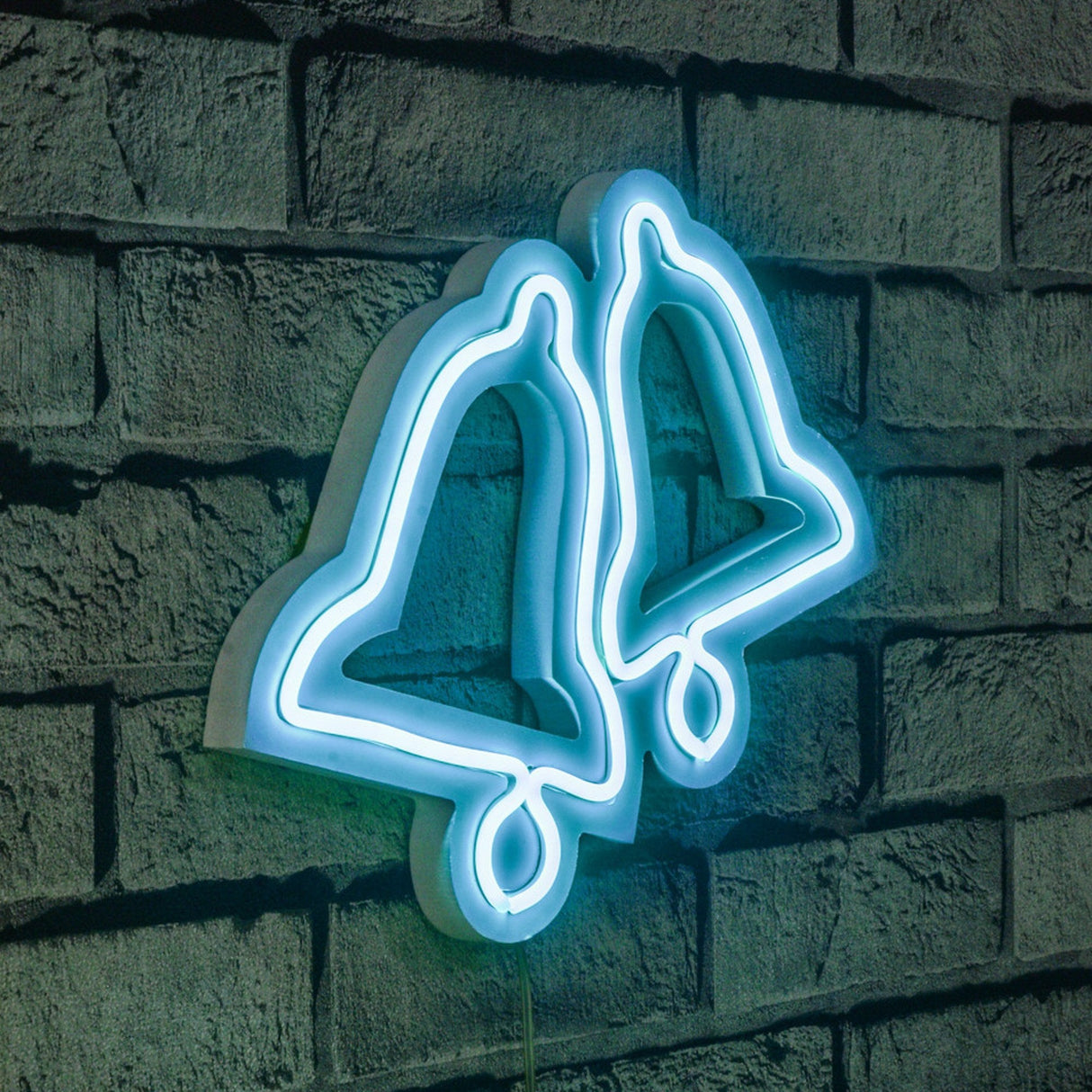 Lampă neon Bells, Diverse culori, 30x24x2 cm - Albastru | SKU: 395NGR1969 | Lampă neon Bells, 30x24x2 cm, varianta Albastru, produs pentru amenajarea locuinței, disponibil online în România la CasaMob
