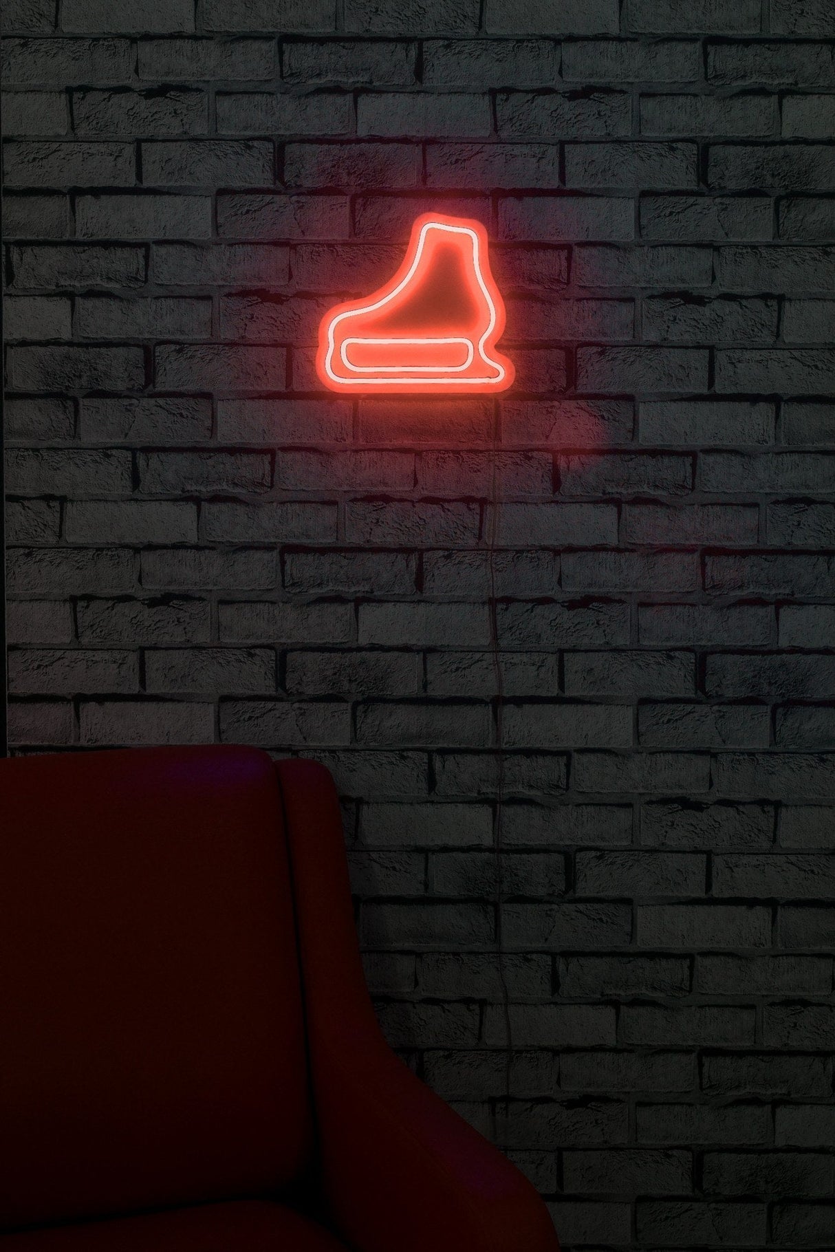 Lampă neon Ice-Skate, Diverse culori, 25x22x2 cm - Roșu | SKU: 395NGR1973 | Lampă neon Ice-Skate, 25x22x2 cm, varianta Roșu, produs pentru amenajarea locuinței, disponibil online în România la CasaMob