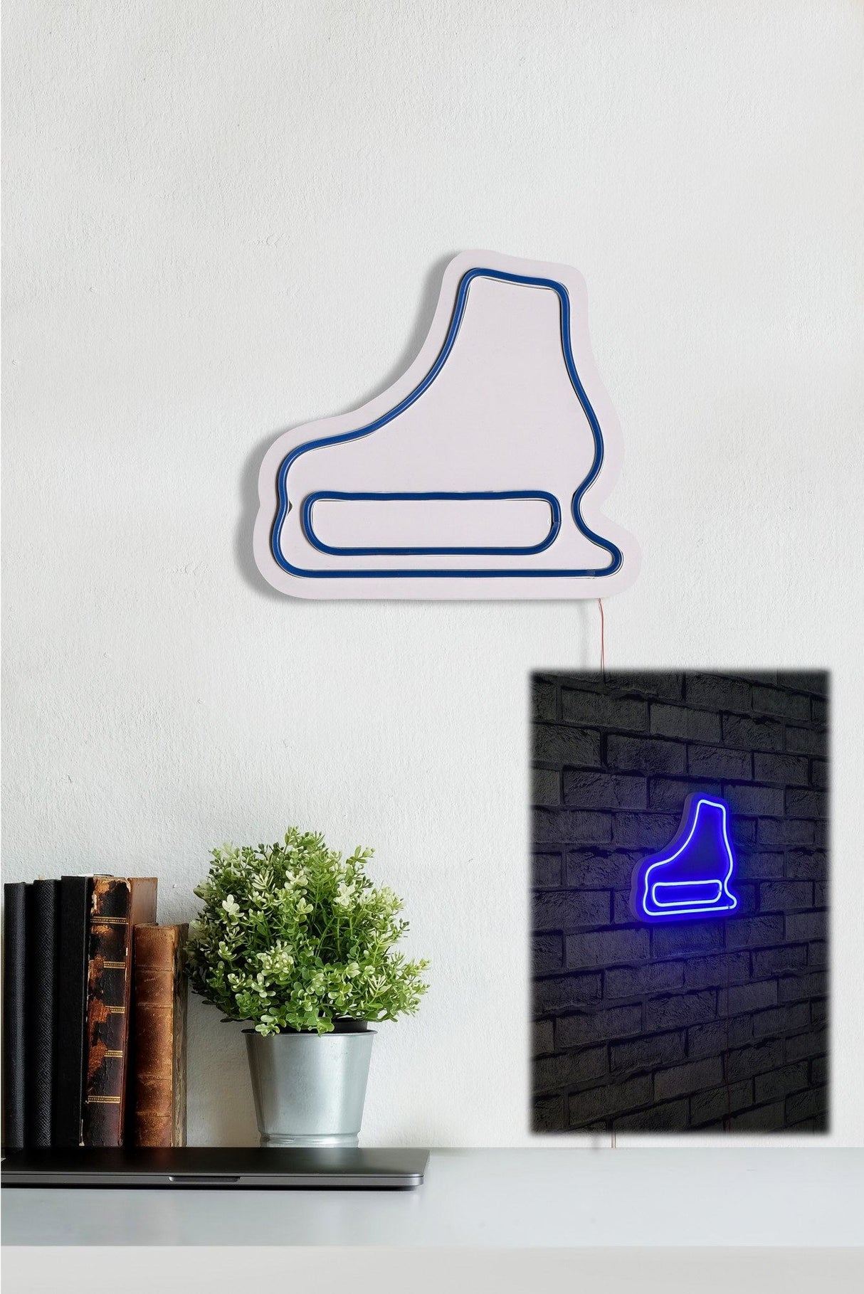 Lampă neon Ice-Skate, Diverse culori, 25x22x2 cm - Albastru | SKU: 395NGR1974 | Lampă neon Ice-Skate, 25x22x2 cm, varianta Albastru, produs pentru amenajarea locuinței, disponibil online în România la CasaMob