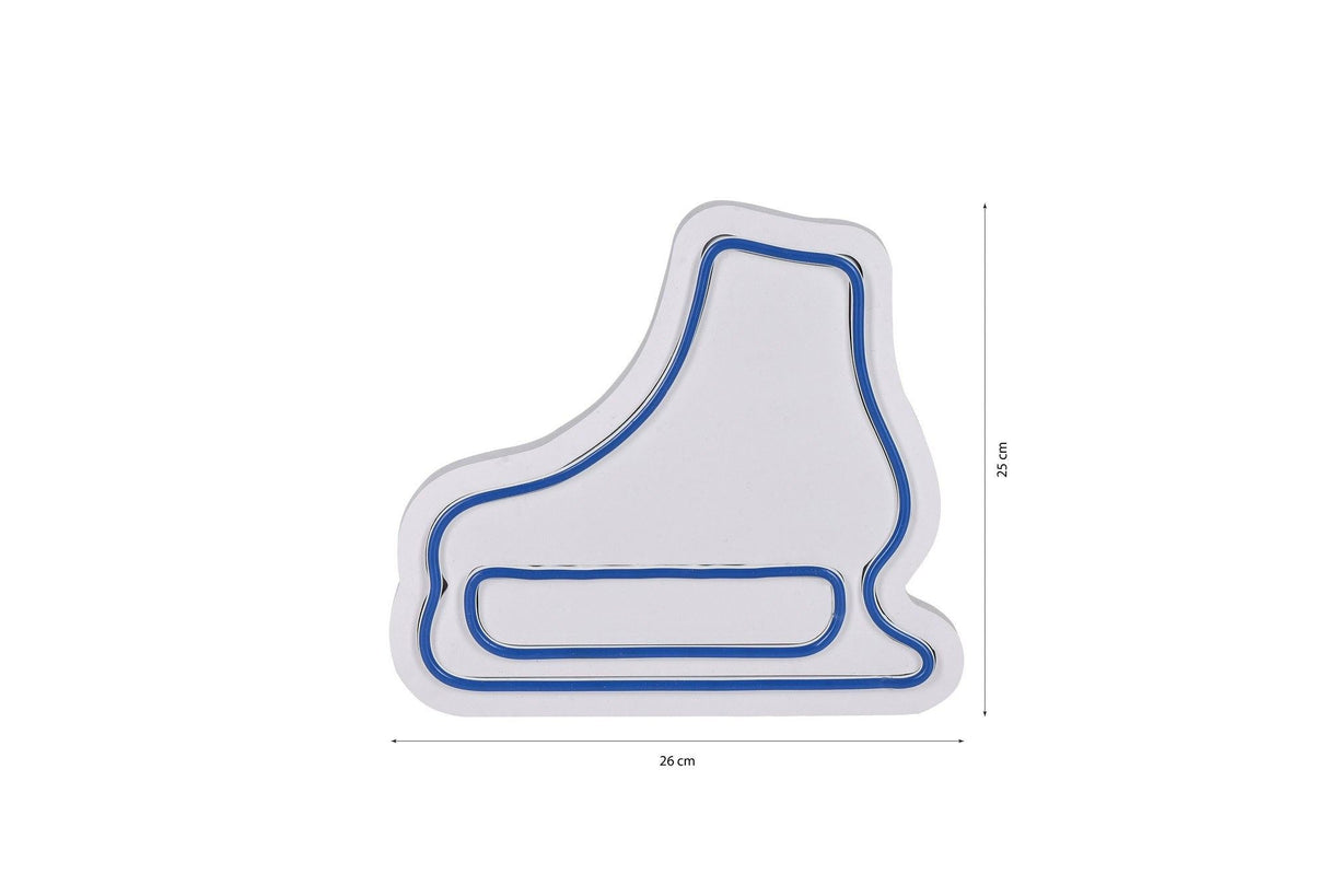 Lampă neon Ice-Skate, Diverse culori, 25x22x2 cm - Albastru | SKU: 395NGR1974 | Lampă neon Ice-Skate, 25x22x2 cm, varianta Albastru, produs pentru amenajarea locuinței, disponibil online în România la CasaMob