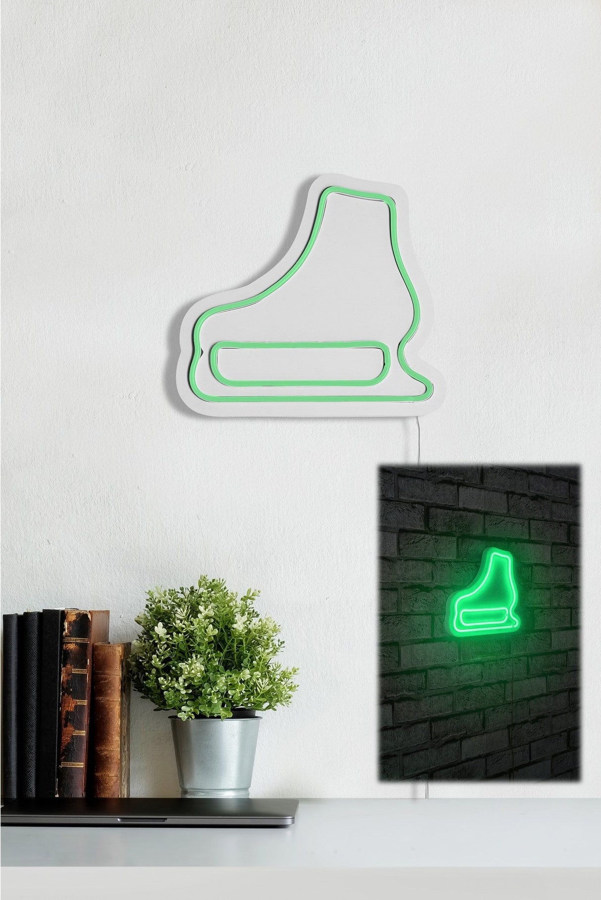 Lampă neon Ice-Skate, Diverse culori, 25x22x2 cm - Verde | SKU: 395NGR1975 | Lampă neon Ice-Skate, 25x22x2 cm, varianta Verde, produs pentru amenajarea locuinței, disponibil online în România la CasaMob