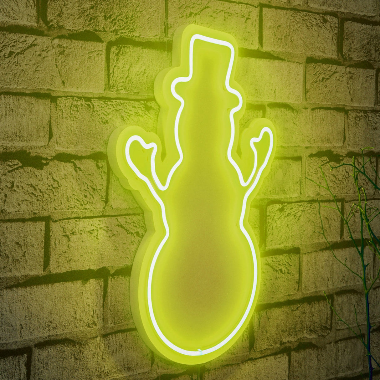 Lampă neon Snowman, Diverse culori, 18x35x2 cm - Galben | SKU: 395NGR1981 | Lampă neon Snowman, 18x35x2 cm, varianta Galben, produs pentru amenajarea locuinței, disponibil online în România la CasaMob