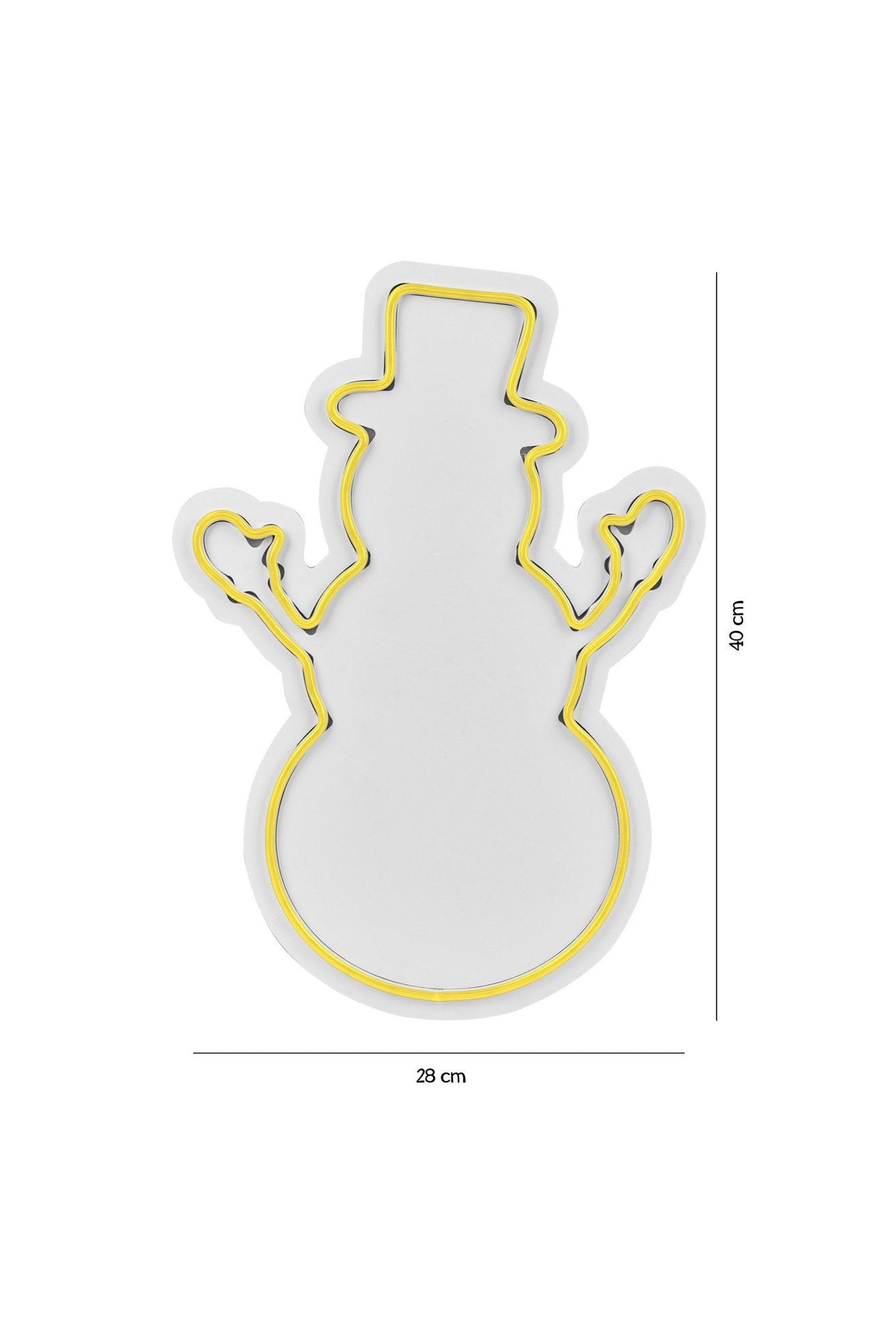 Lampă neon Snowman, Diverse culori, 18x35x2 cm - Galben | SKU: 395NGR1981 | Lampă neon Snowman, 18x35x2 cm, varianta Galben, produs pentru amenajarea locuinței, disponibil online în România la CasaMob