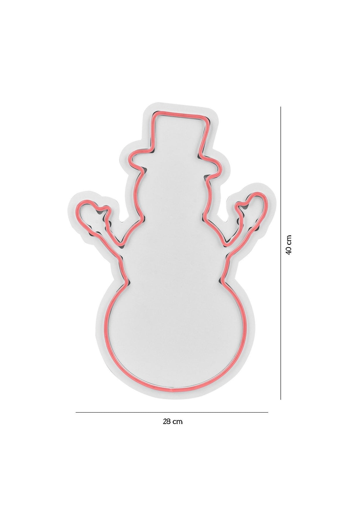 Lampă neon Snowman, Diverse culori, 18x35x2 cm - Roz | SKU: 395NGR1982 | Lampă neon Snowman, 18x35x2 cm, varianta Roz, produs pentru amenajarea locuinței, disponibil online în România la CasaMob
