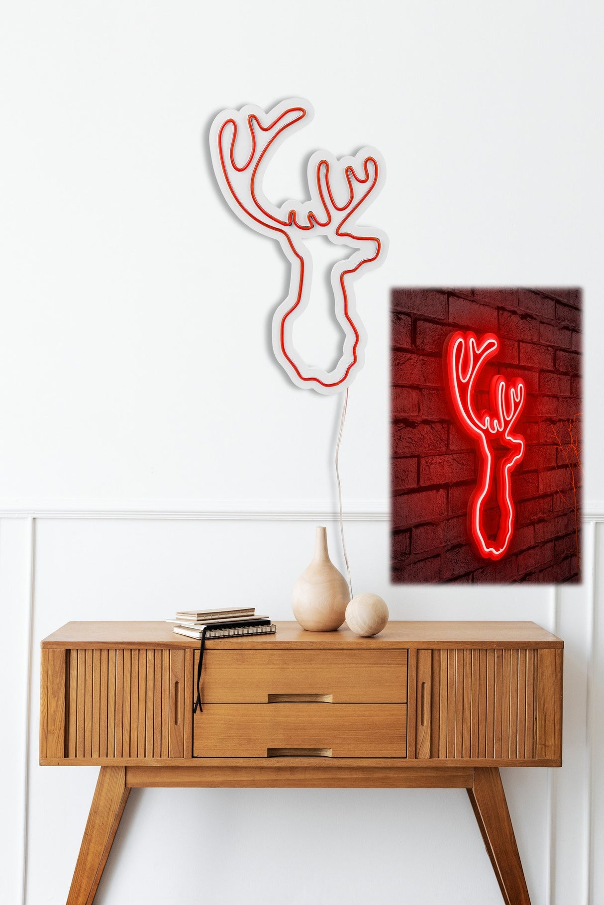 Lampă neon Deer, Diverse culori, 21x34x2 cm - Roșu | SKU: 395NGR1983 | Lampă neon Deer, 21x34x2 cm, varianta Roșu, produs pentru amenajarea locuinței, disponibil online în România la CasaMob