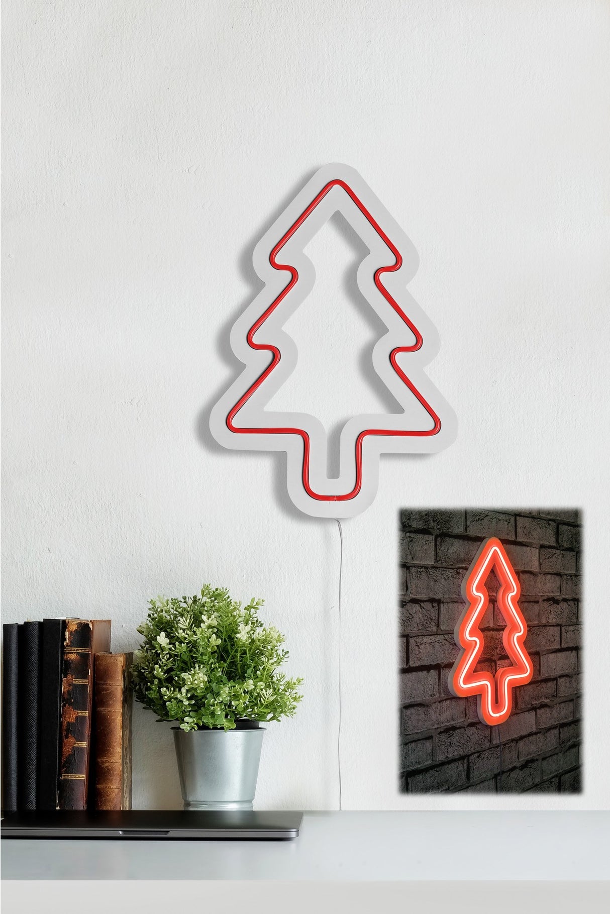 Lampă neon Christmas pin, Diverse culori, 21x30x2 cm - Roșu | SKU: 395NGR1993 | Lampă neon Christmas pin, 21x30x2 cm, varianta Roșu, produs pentru amenajarea locuinței, disponibil online în România la CasaMob