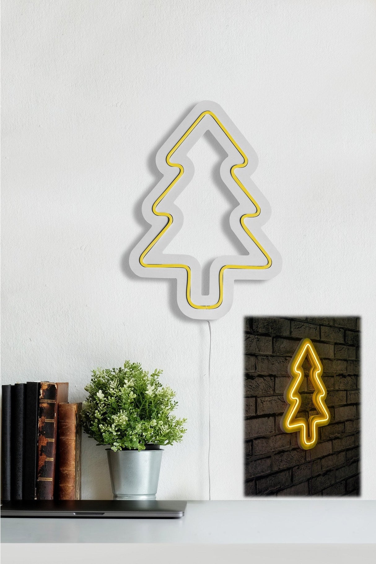 Lampă neon Christmas pin, Diverse culori, 21x30x2 cm - Galben | SKU: 395NGR1996 | Lampă neon Christmas pin, 21x30x2 cm, varianta Galben, produs pentru amenajarea locuinței, disponibil online în România la CasaMob