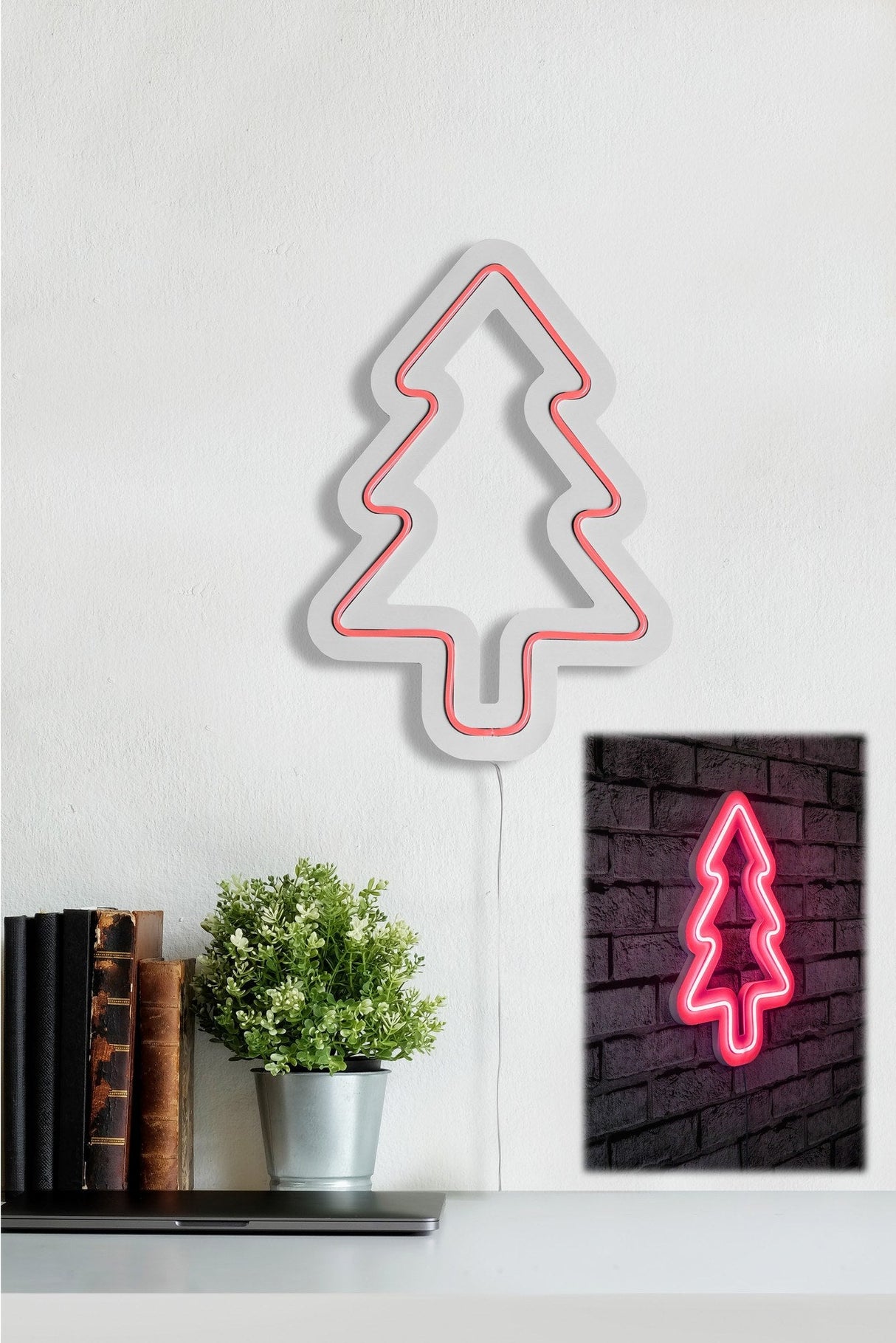Lampă neon Christmas pin, Diverse culori, 21x30x2 cm - Roz | SKU: 395NGR1997 | Lampă neon Christmas pin, 21x30x2 cm, varianta Roz, produs pentru amenajarea locuinței, disponibil online în România la CasaMob