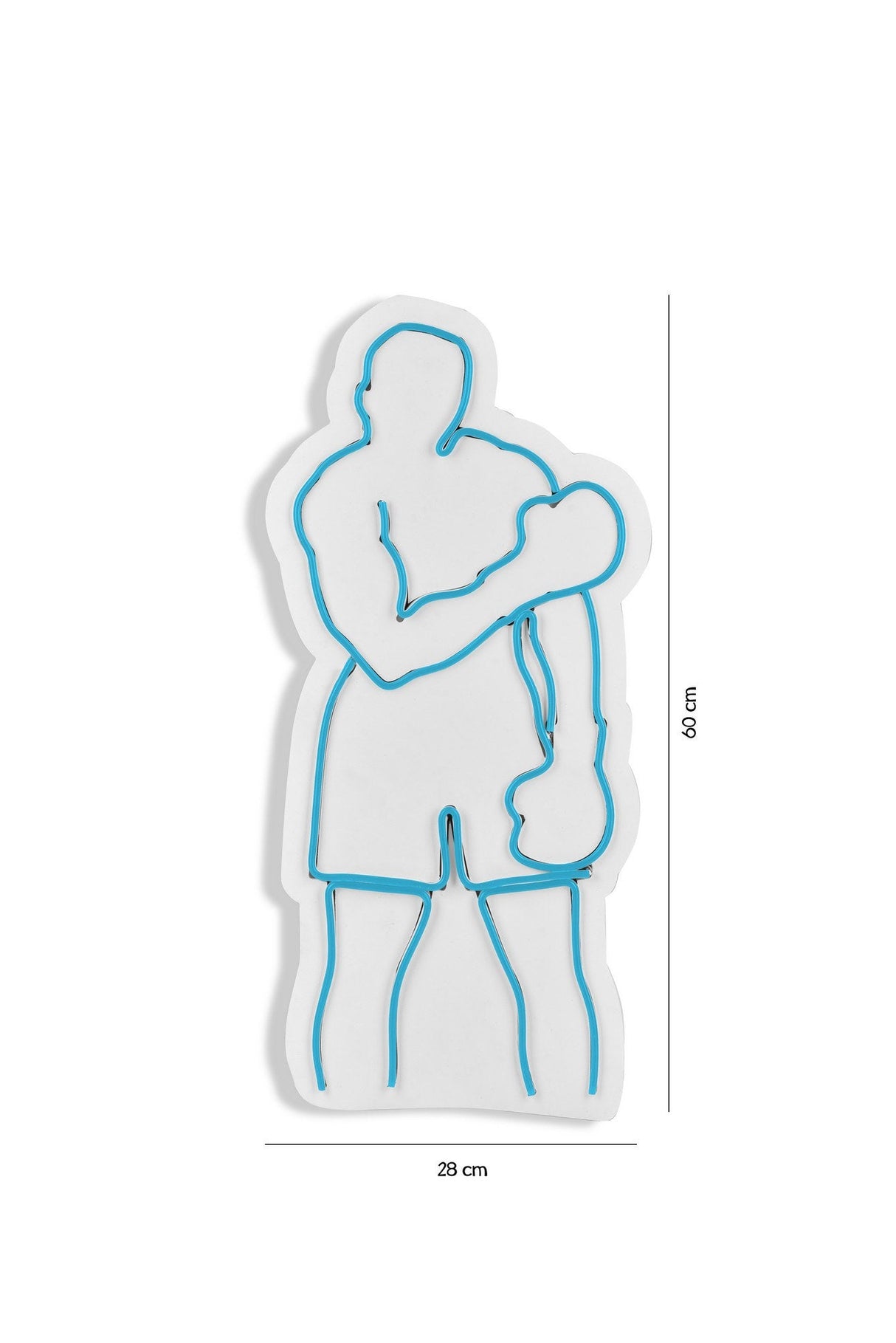 Lampă neon Muhammed Ali, Diverse culori, 28x60x2 cm - Albastru | SKU: 395NGR2068 | Lampă neon Muhammed Ali, 28x60x2 cm, varianta Albastru, produs pentru amenajarea locuinței, disponibil online în România la CasaMob