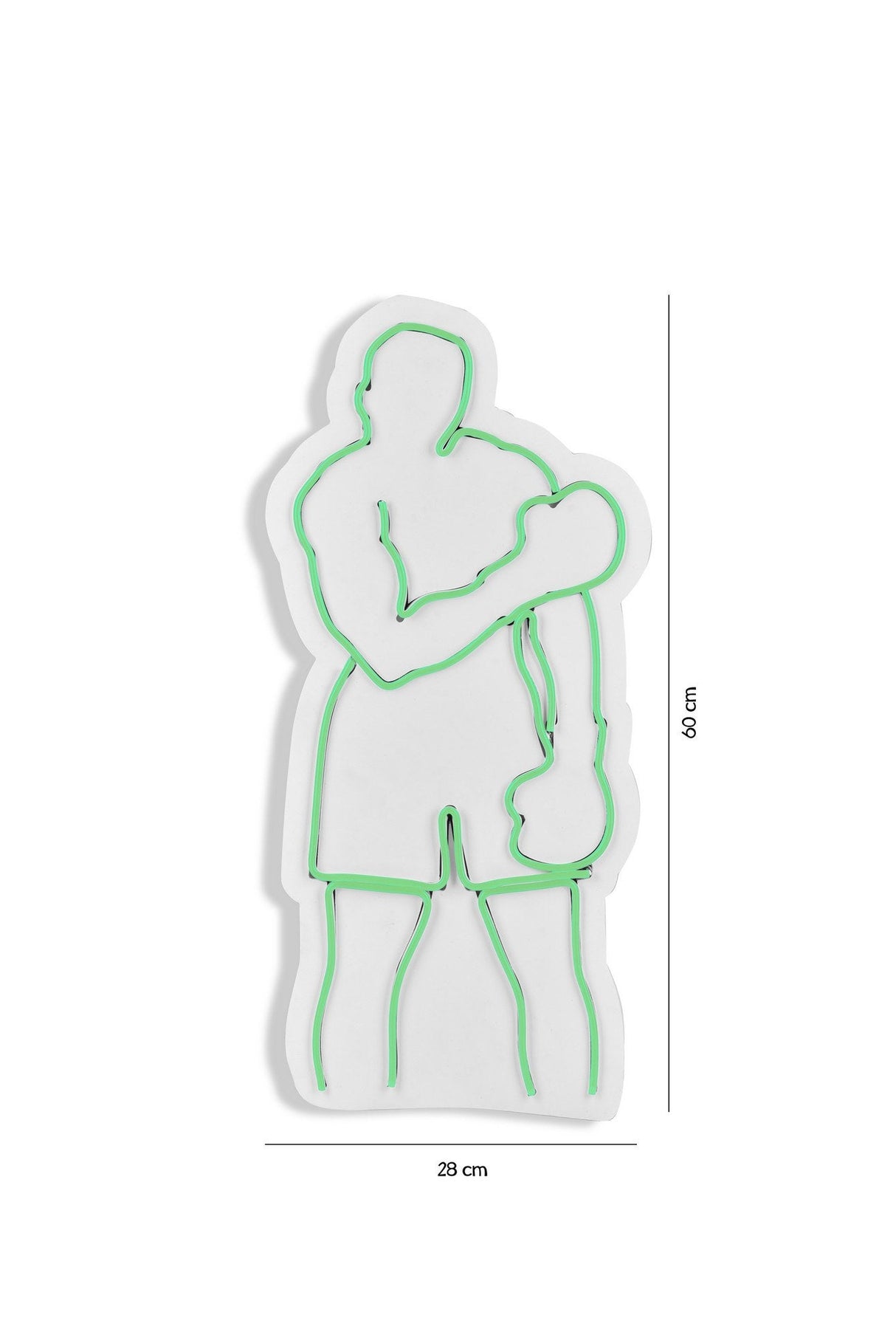 Lampă neon Muhammed Ali, Diverse culori, 28x60x2 cm - Verde | SKU: 395NGR2069 | Lampă neon Muhammed Ali, 28x60x2 cm, varianta Verde, produs pentru amenajarea locuinței, disponibil online în România la CasaMob