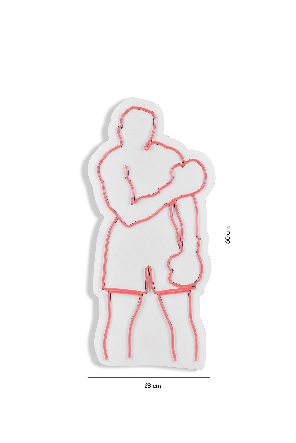 Lampă neon Muhammed Ali, Diverse culori, 28x60x2 cm - Roz | SKU: 395NGR2071 | Lampă neon Muhammed Ali, 28x60x2 cm, varianta Roz, produs pentru amenajarea locuinței, disponibil online în România la CasaMob