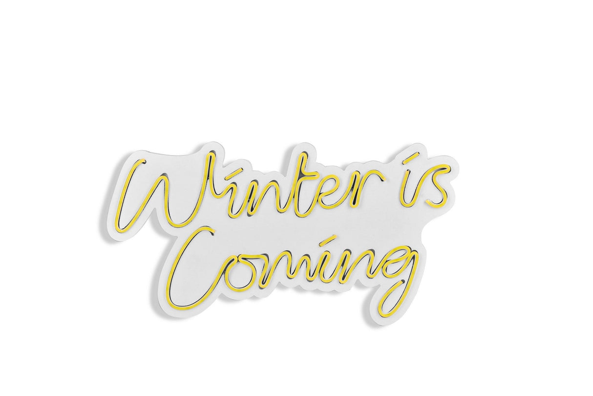 Lampă neon Winter is Coming, Diverse culori, 52x28x2 cm - Galben | SKU: 395NGR2099 | Lampă neon Winter is Coming, 52x28x2 cm, varianta Galben, produs pentru amenajarea locuinței, disponibil online în România la CasaMob